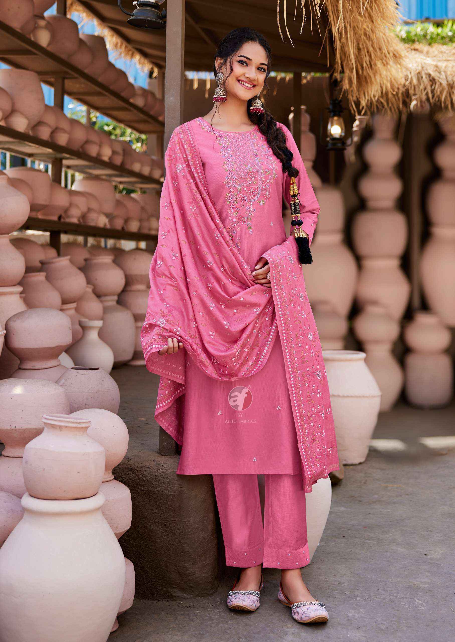 Anju Fabrics Once More Vol-5 Viscose Readymade Suit (6 pcs Catalogue)