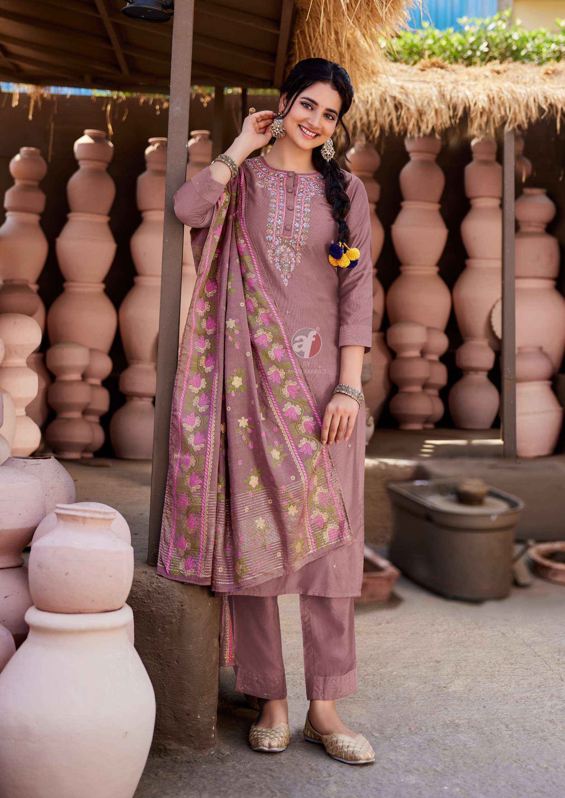 Anju Fabrics Once More Vol-5 Viscose Readymade Suit (6 pcs Catalogue)
