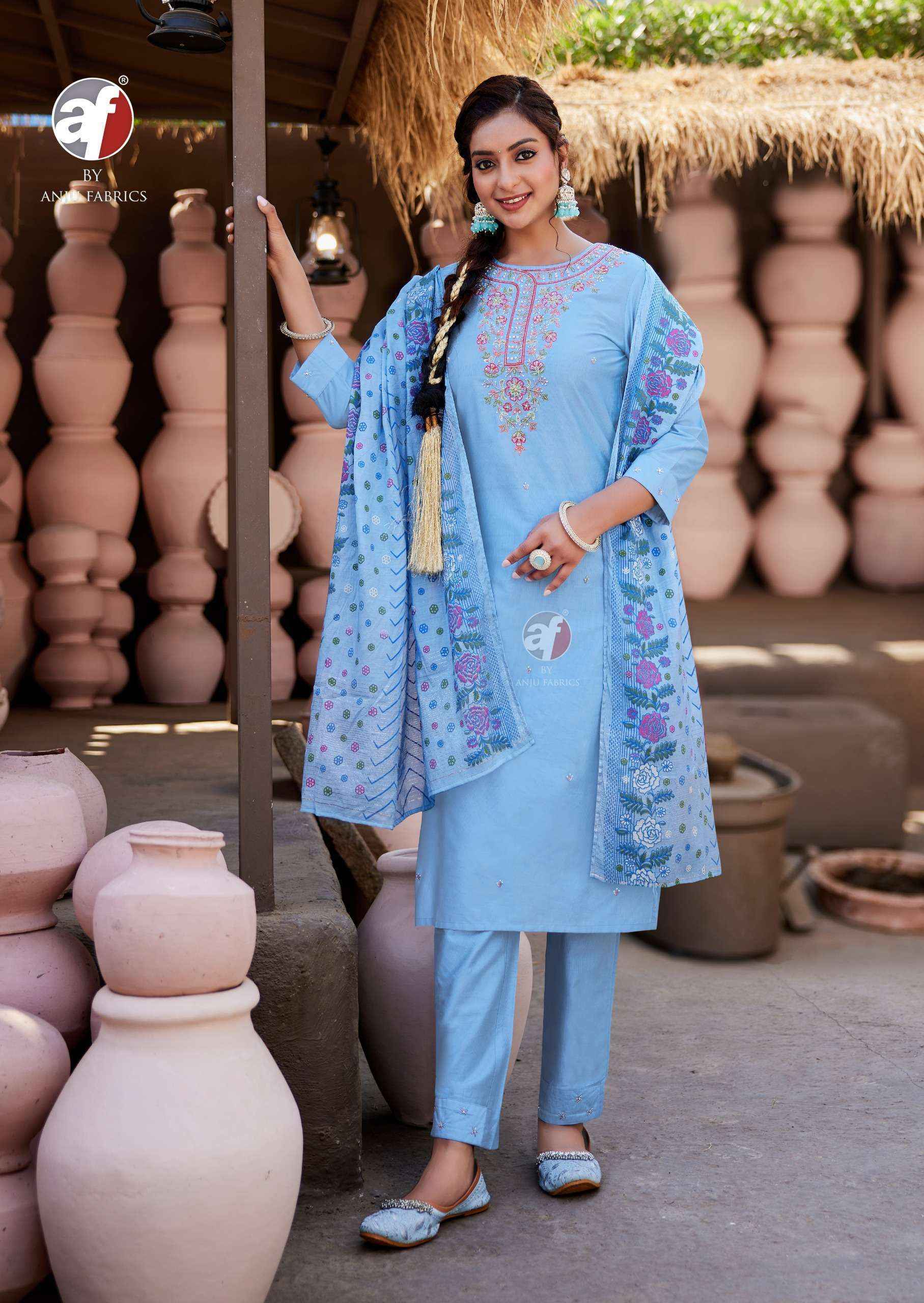 Anju Fabrics Once More Vol-5 Viscose Readymade Suit (6 pcs Catalogue)