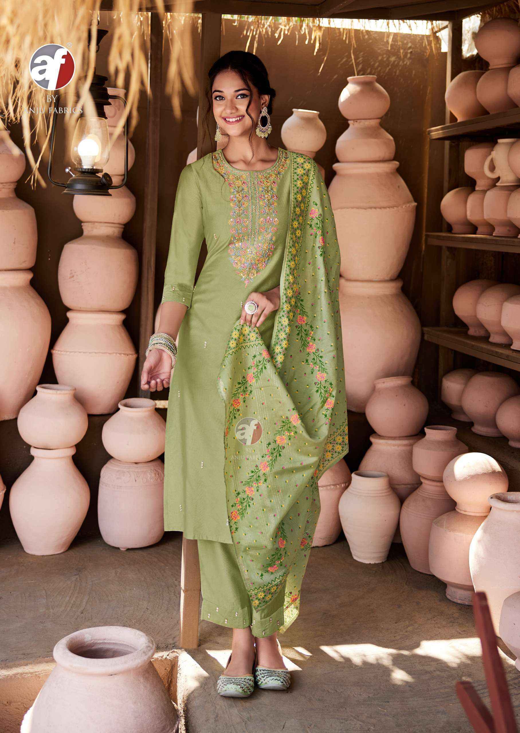 Anju Fabrics Once More Vol-5 Viscose Readymade Suit (6 pcs Catalogue)