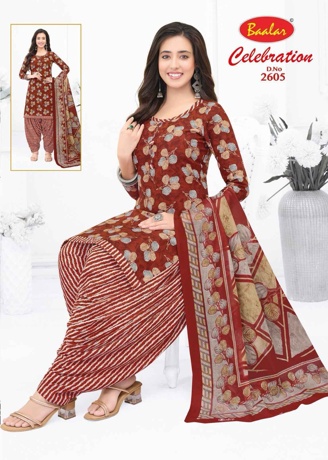 Baalar Celebration Vol 26 Cotton Dress Material 16 pcs Catalogue
