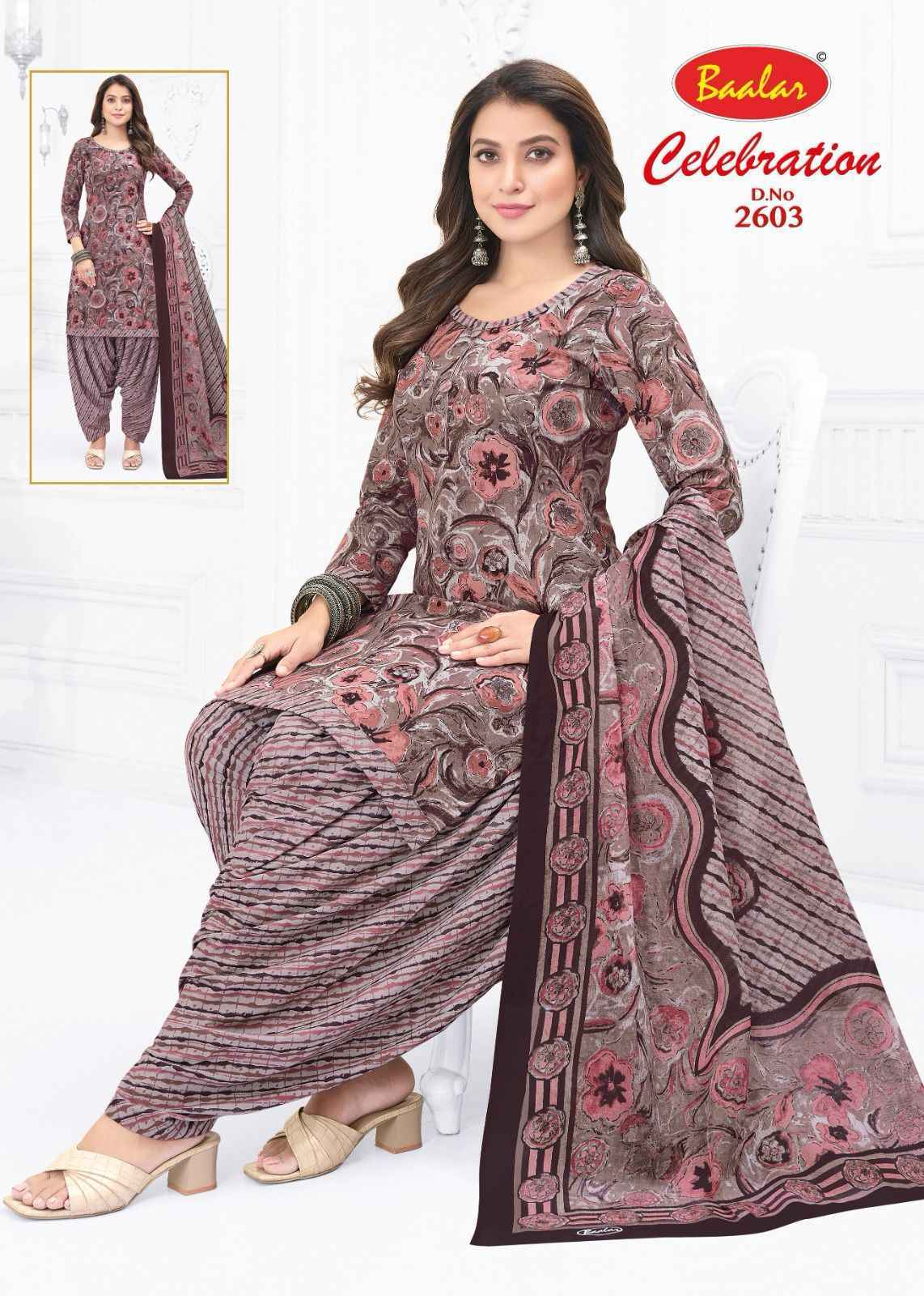 Baalar Celebration Vol 26 Cotton Dress Material 16 pcs Catalogue