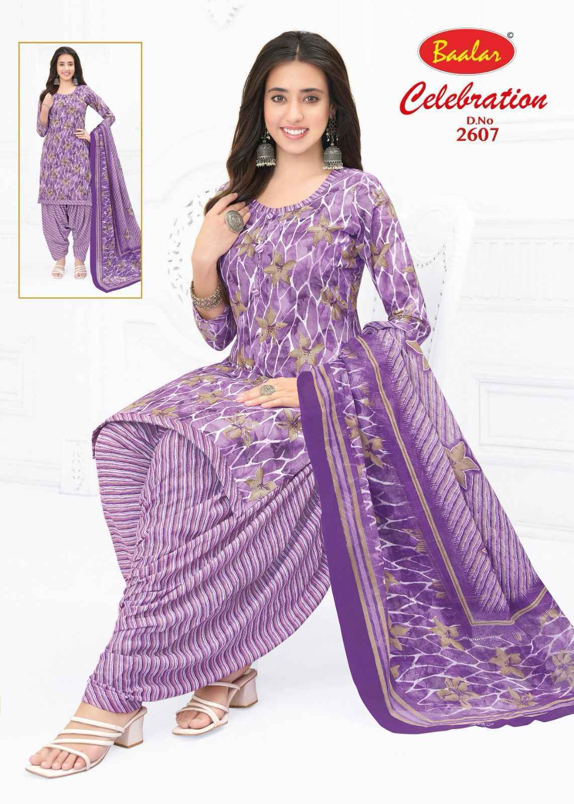 Baalar Celebration Vol 26 Cotton Dress Material 16 pcs Catalogue