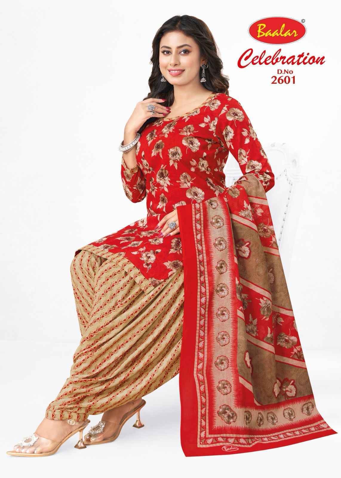 Baalar Celebration Vol 26 Cotton Dress Material 16 pcs Catalogue