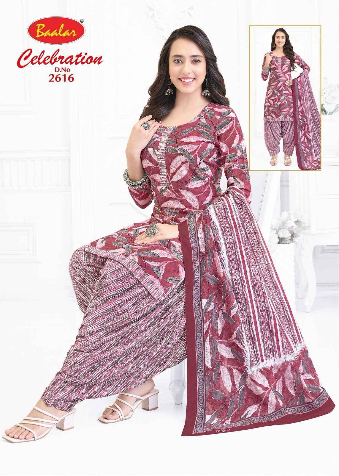 Baalar Celebration Vol 26 Cotton Dress Material 16 pcs Catalogue