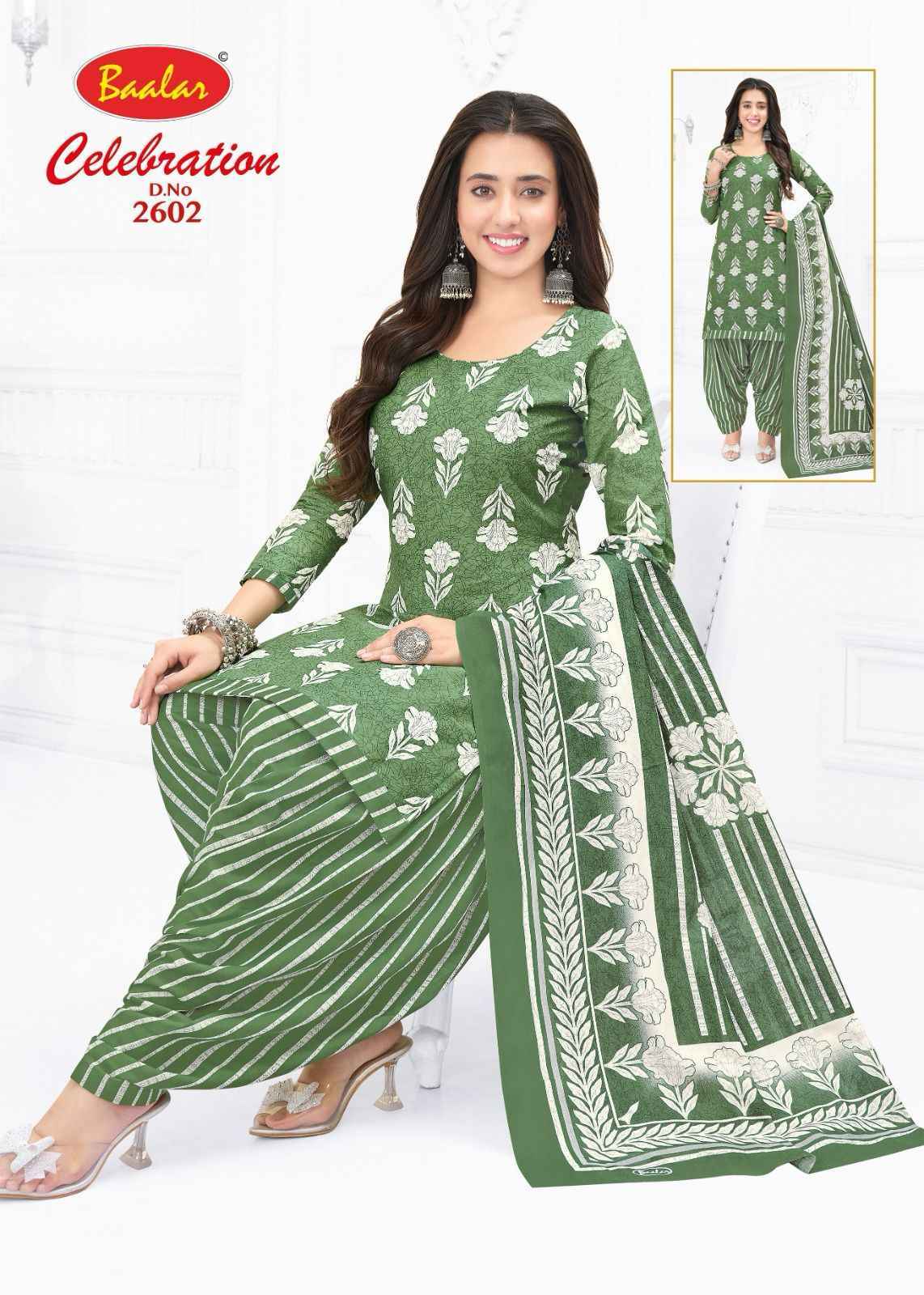 Baalar Celebration Vol 26 Cotton Dress Material 16 pcs Catalogue