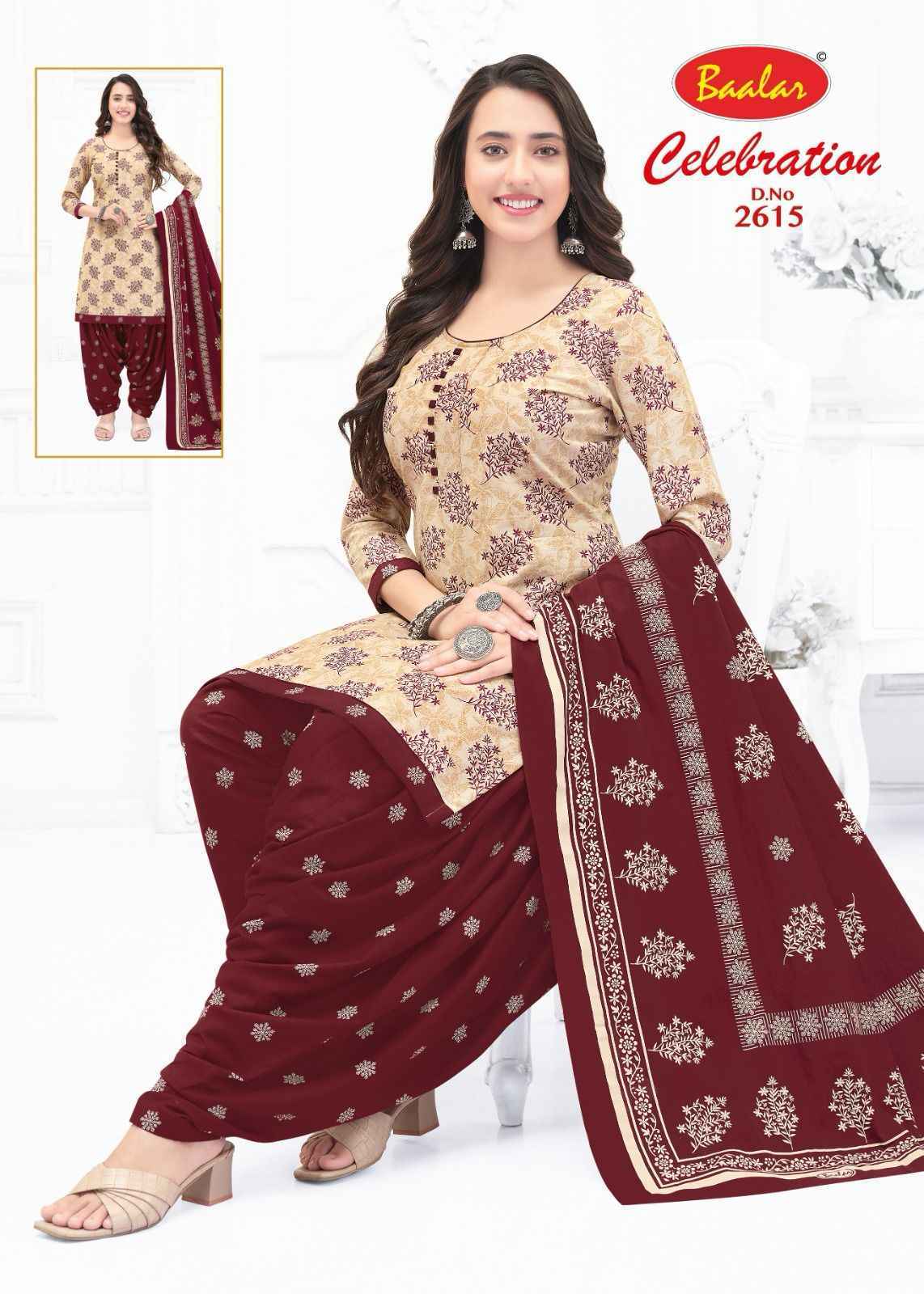 Baalar Celebration Vol 26 Cotton Dress Material 16 pcs Catalogue