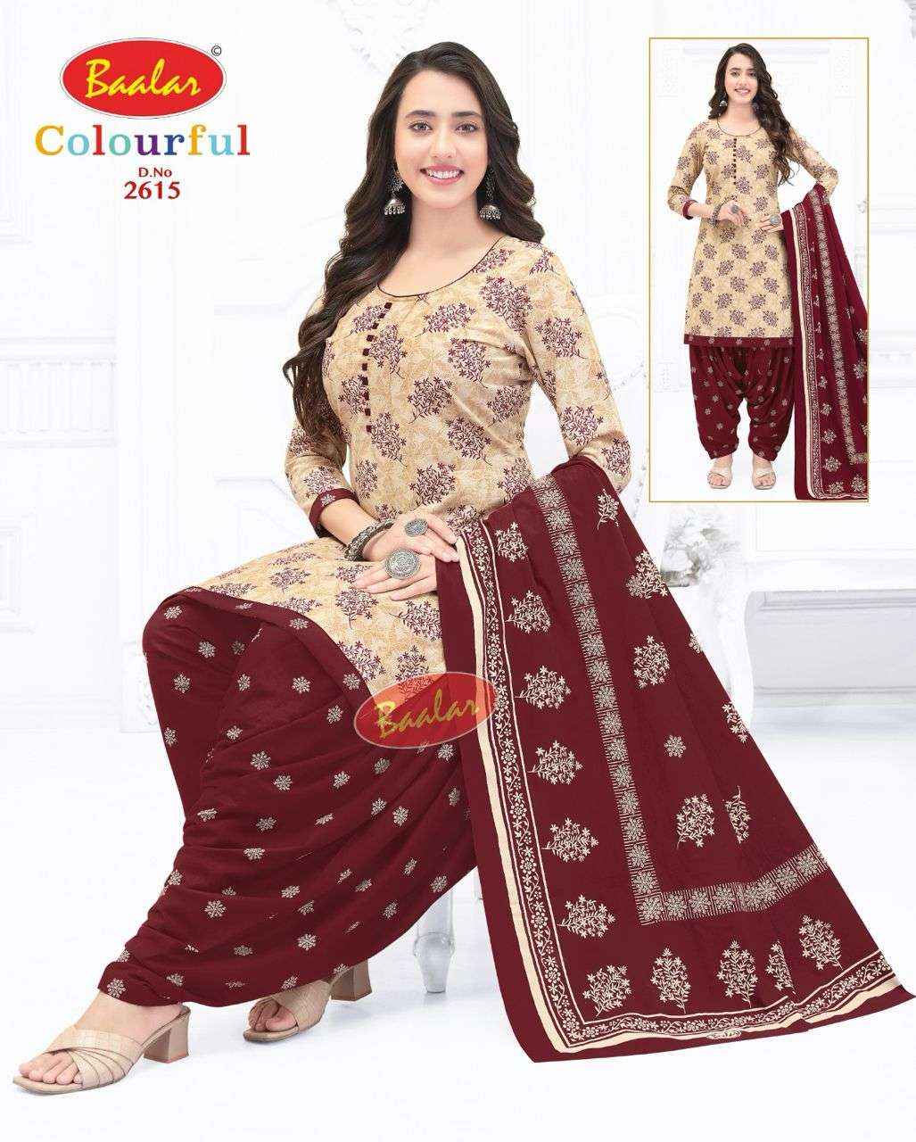 Baalar Colourful Vol-26 Cotton Dress Material (36 pcs Catalogue)