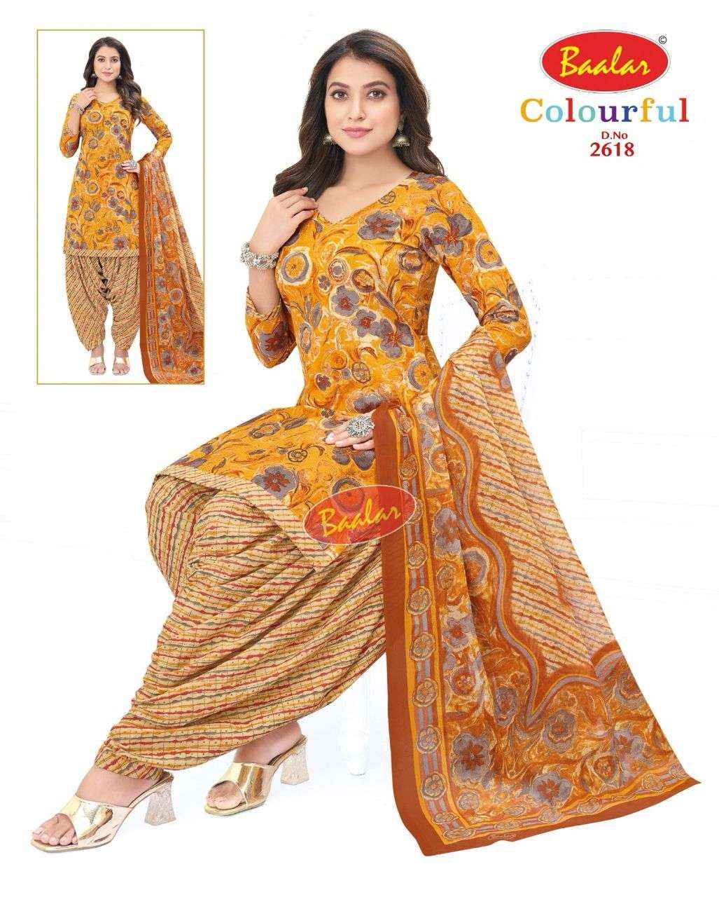 Baalar Colourful Vol-26 Cotton Dress Material (36 pcs Catalogue)