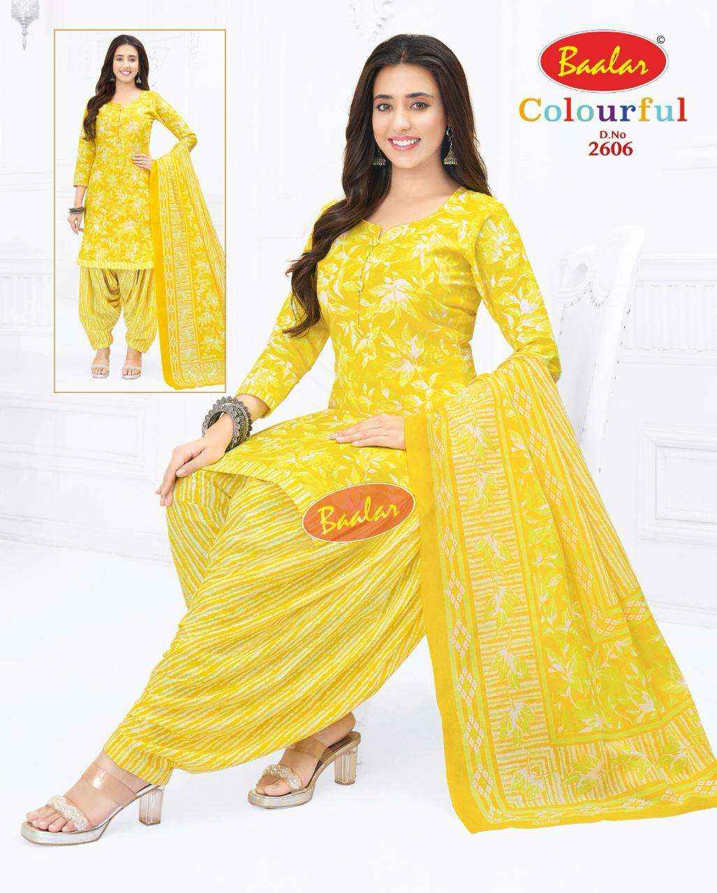 Baalar Colourful Vol-26 Cotton Dress Material (36 pcs Catalogue)