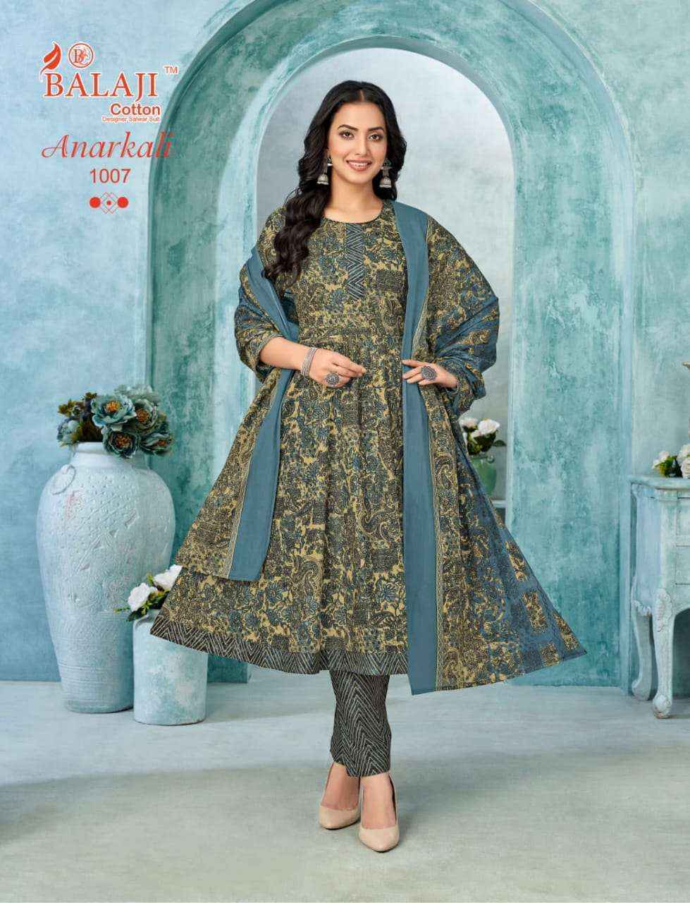 Balaji Anarkali Cotton Readymade Suit (8 pcs Catalogue)