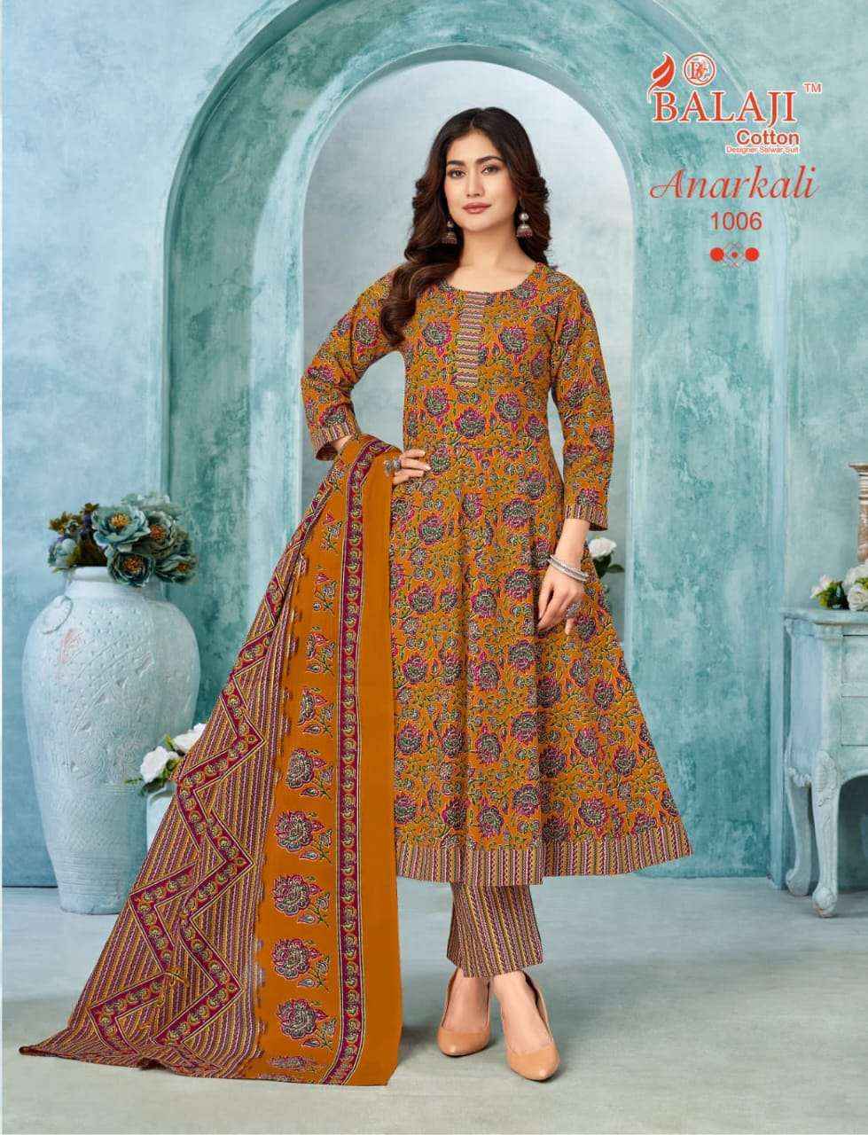 Balaji Anarkali Cotton Readymade Suit (8 pcs Catalogue)