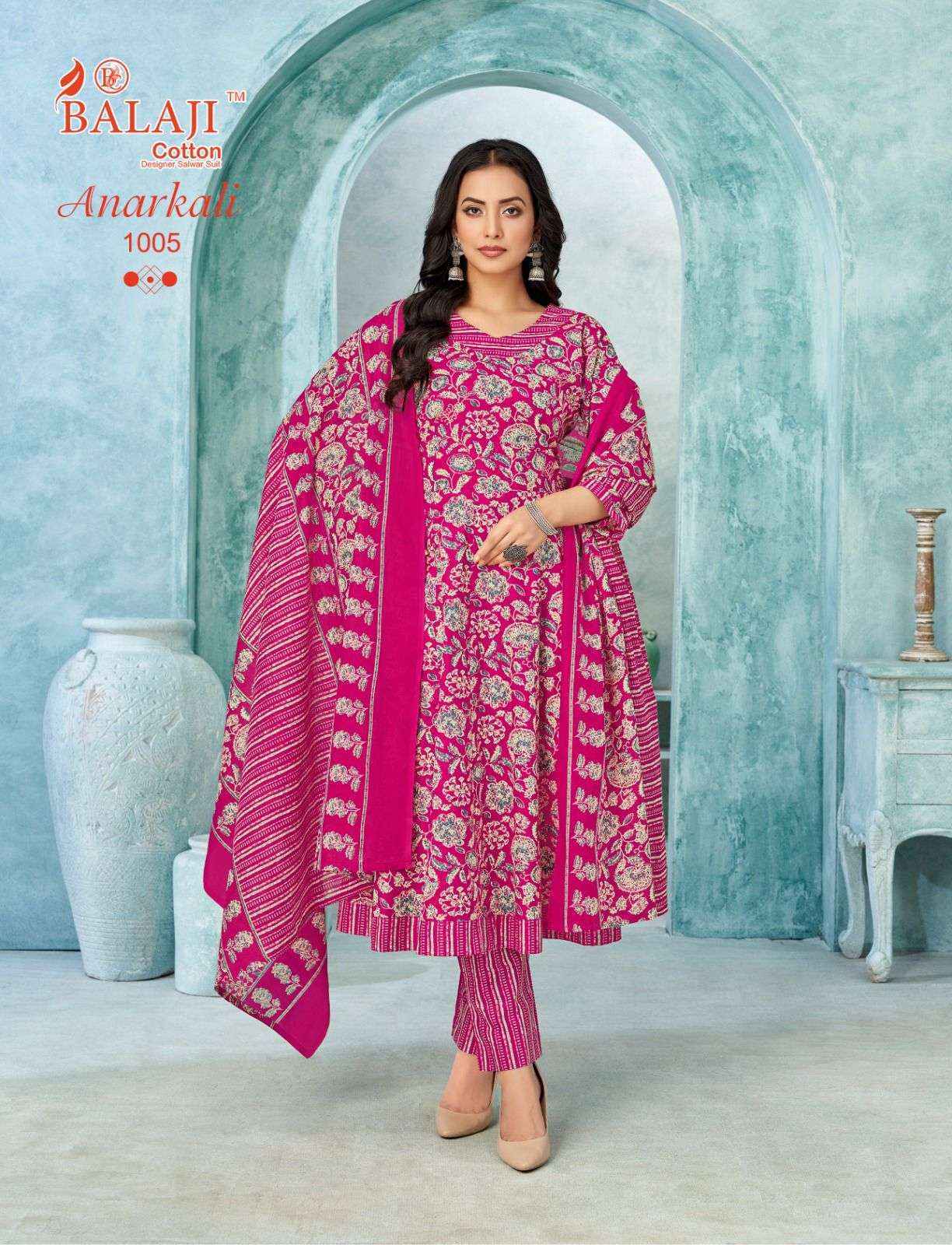 Balaji Anarkali Cotton Readymade Suit (8 pcs Catalogue)