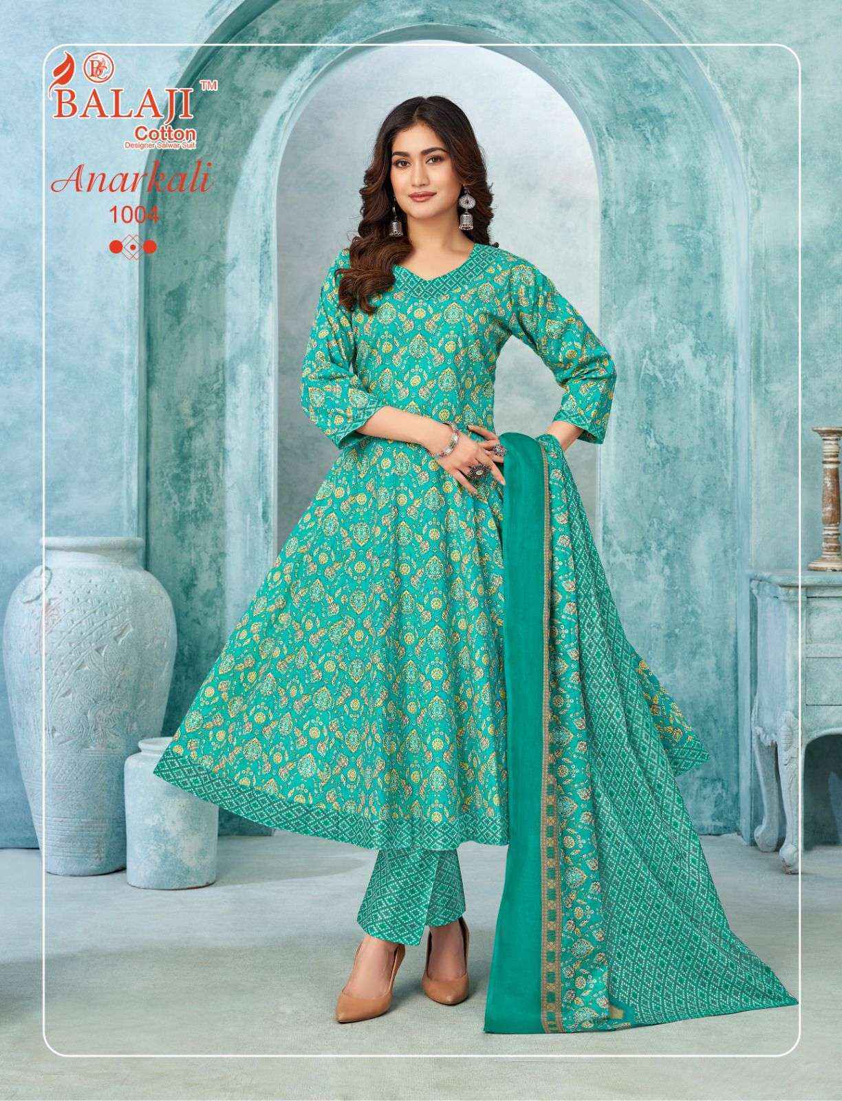 Balaji Anarkali Cotton Readymade Suit (8 pcs Catalogue)