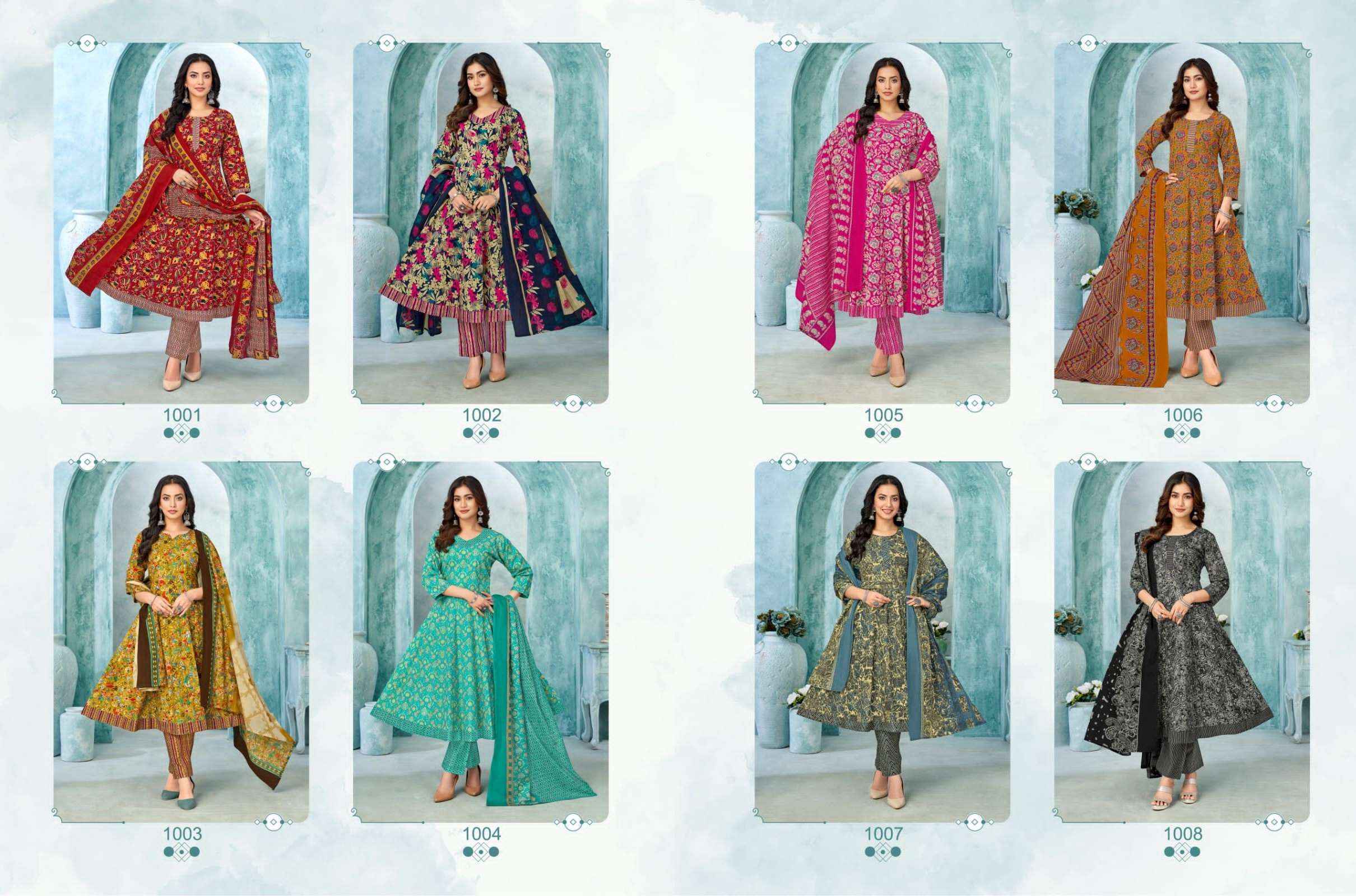 Balaji Anarkali Cotton Readymade Suit (8 pcs Catalogue)