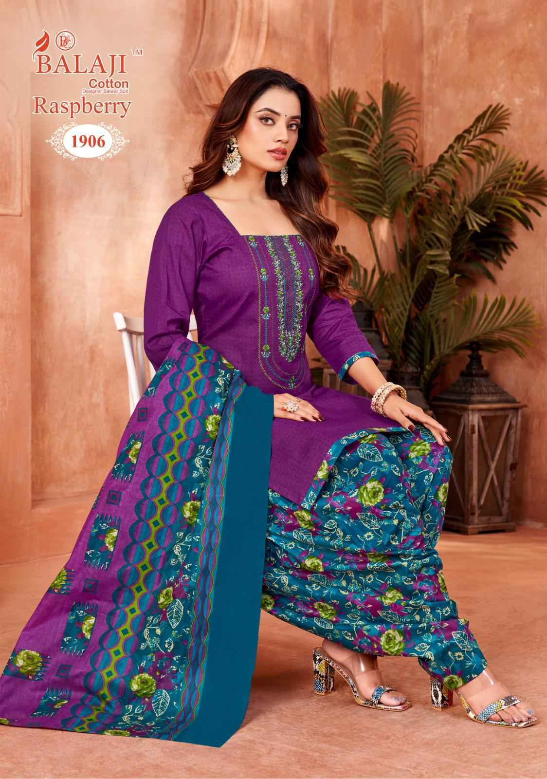 Balaji Raspberry Vol-19 Cotton Dress Material (12 pcs Catalogue)