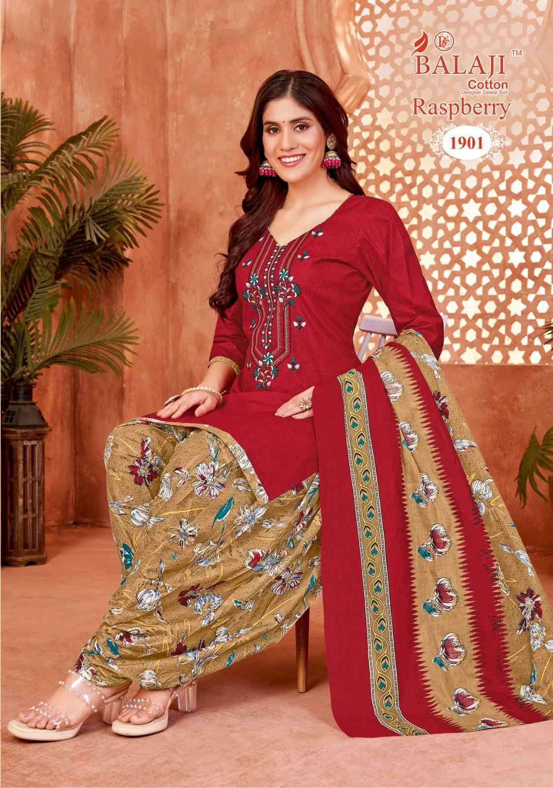 Balaji Raspberry Vol-19 Cotton Dress Material (12 pcs Catalogue)
