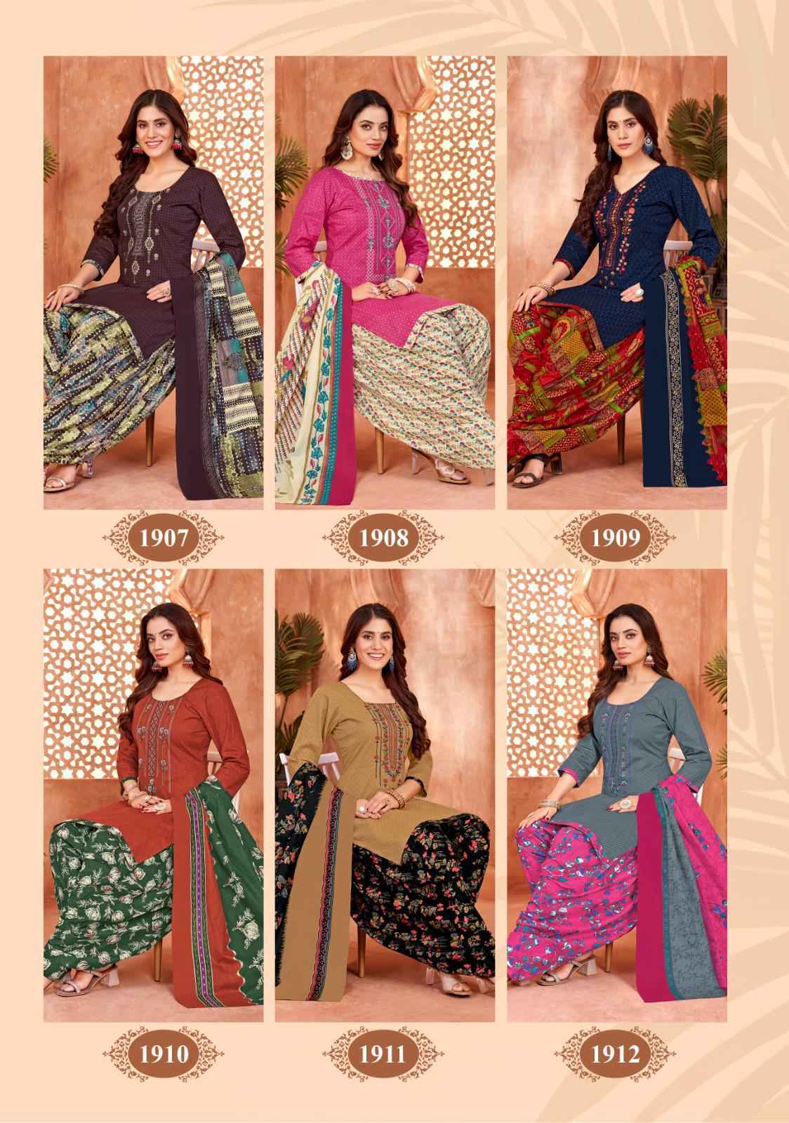 Balaji Raspberry Vol-19 Cotton Dress Material (12 pcs Catalogue)
