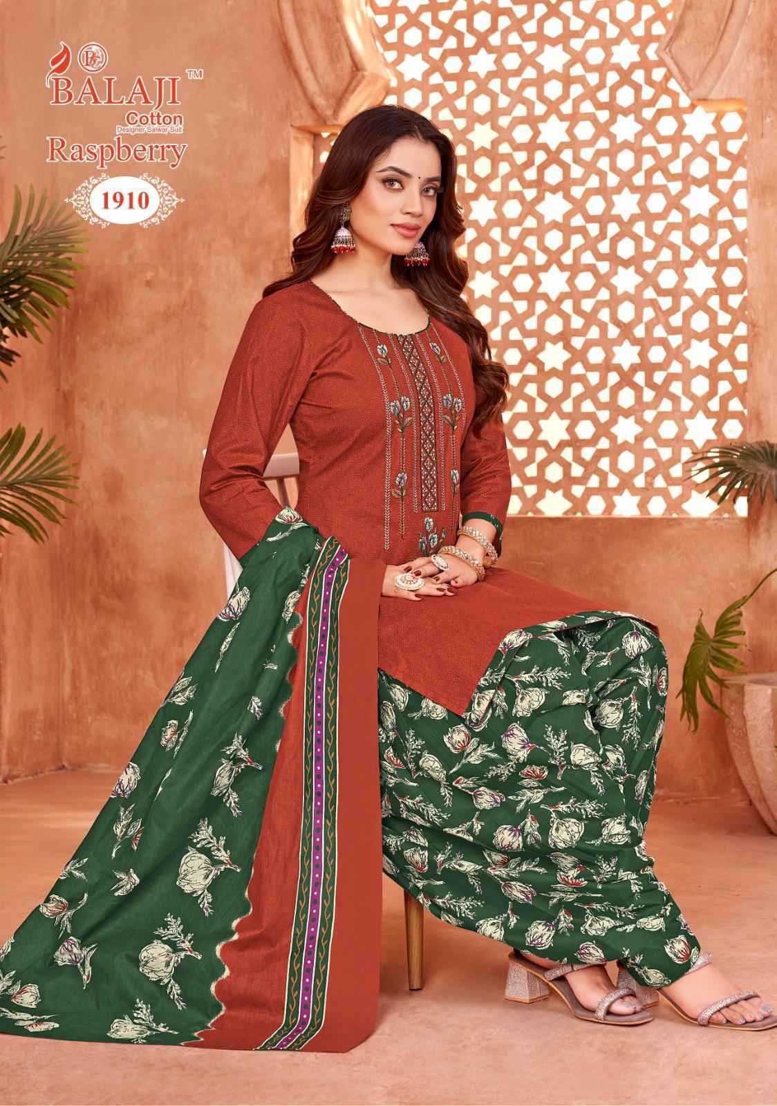 Balaji Raspberry Vol-19 Cotton Dress Material (12 pcs Catalogue)