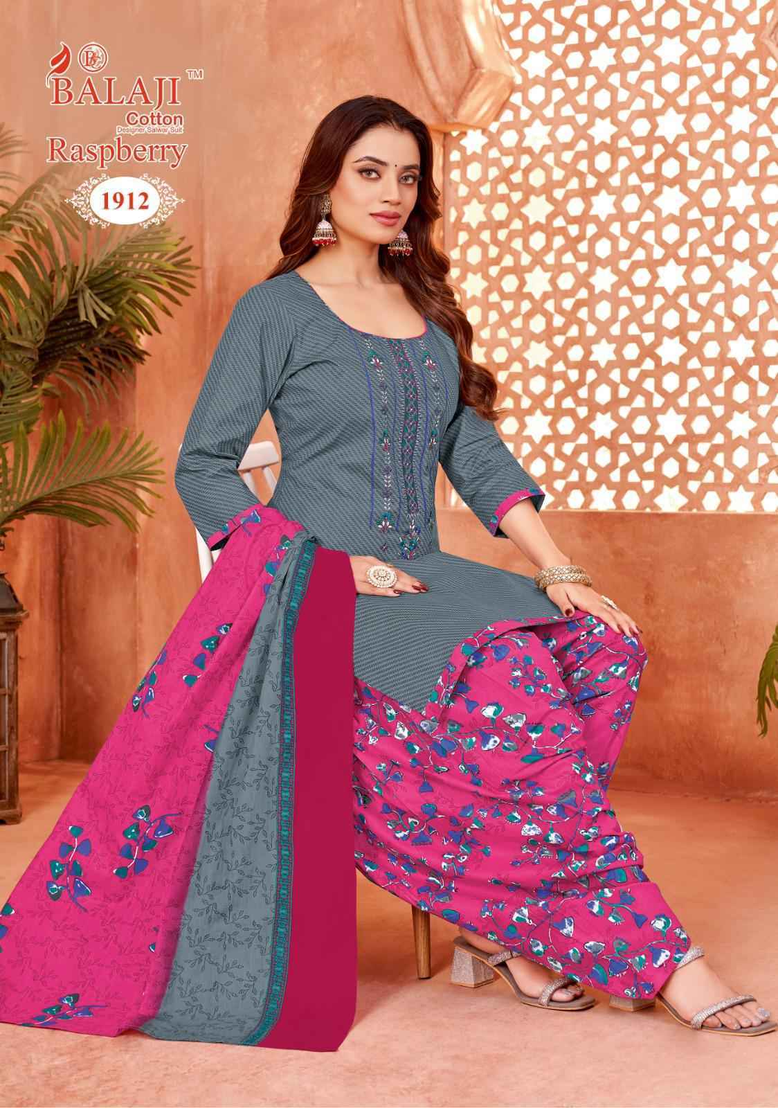 Balaji Raspberry Vol-19 Cotton Dress Material (12 pcs Catalogue)