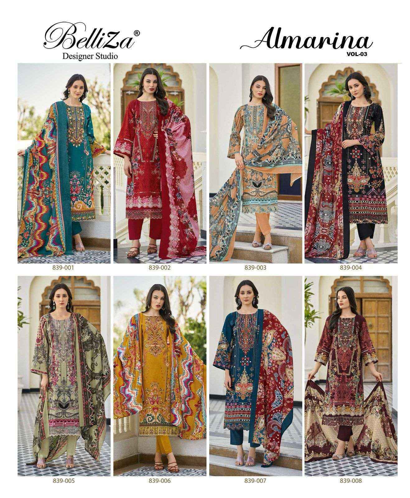 Belliza Almarina Cotton Dress Material (8 pcs Cataloge)