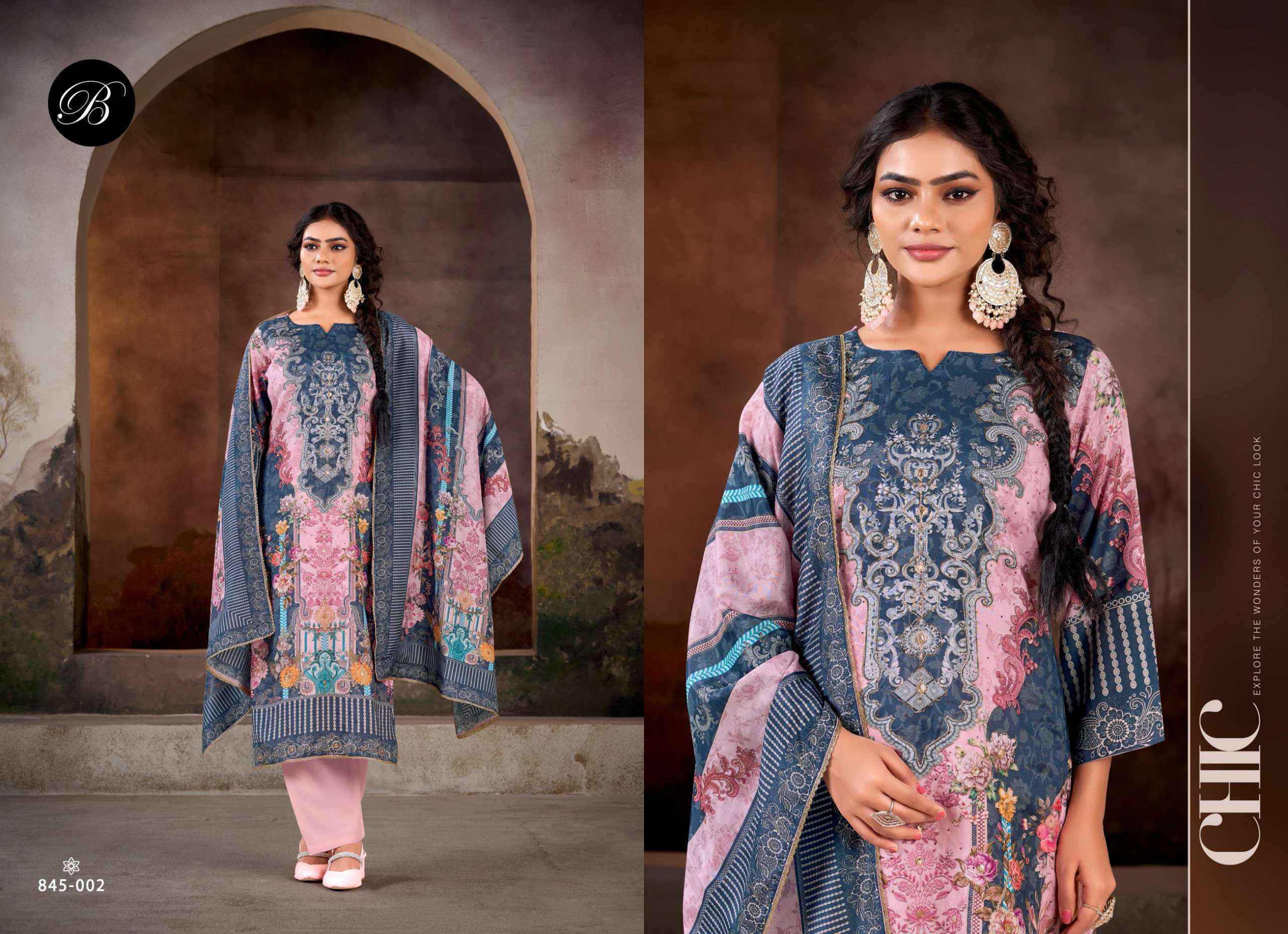 Belliza Kanika Vol 3 Viscouse Musline Dress Material 3 pcs Catalogue