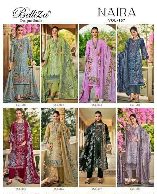 Belliza Naira Vol-107 Cotton Dress Material (8 pcs Cataloge)
