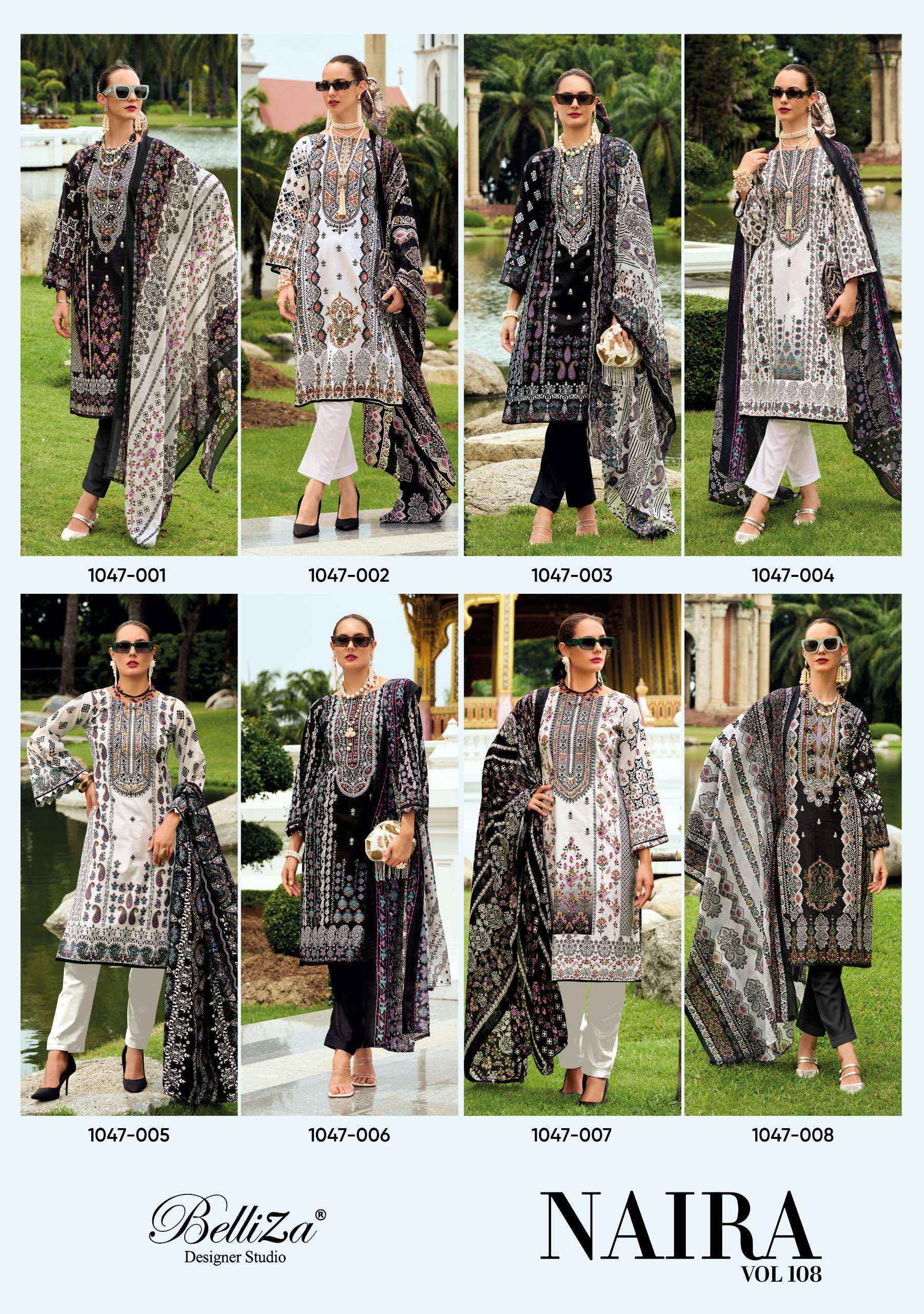 Belliza Naira Vol-108 Cotton Dress Material (8 pcs Cataloge)