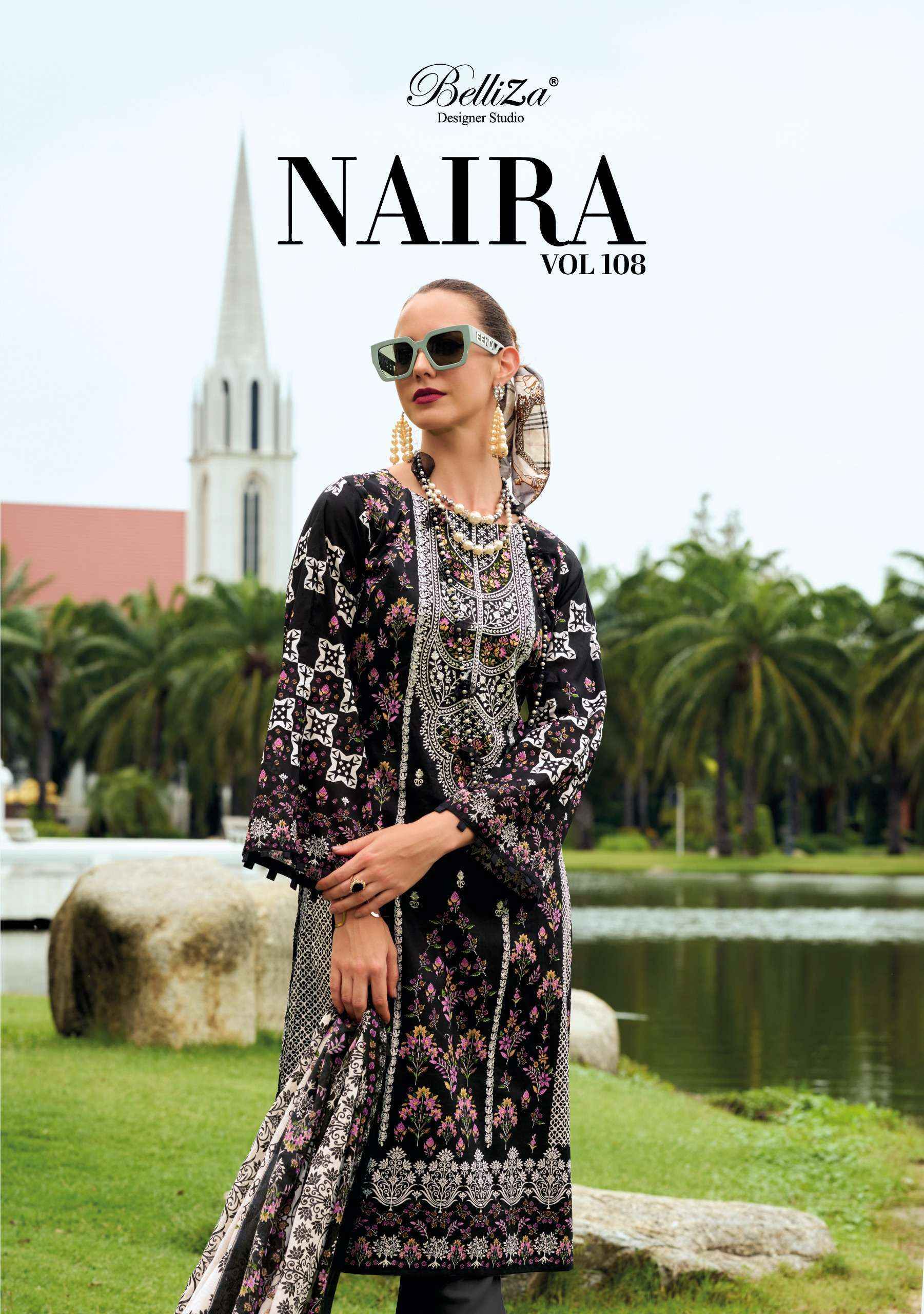 Belliza Naira Vol-108 Cotton Dress Material (8 pcs Cataloge)