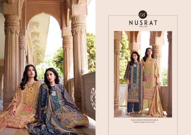 Belliza Nusrat Vol-5 Viscose Musline Dress Material (6 pcs Catalogue)