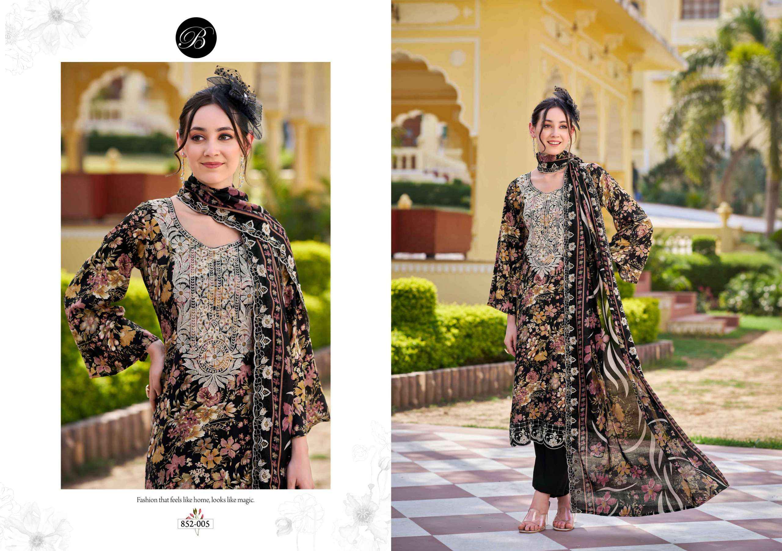 Belliza Tanaya Viscouse Dress Material 6 pcs Catalogue
