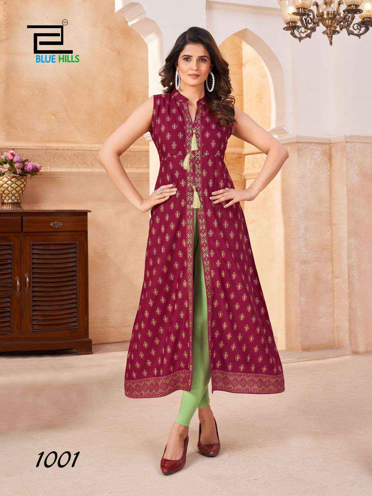 Blue Hills Cat Walk Rayon Kurti (8 pcs Catalogue)