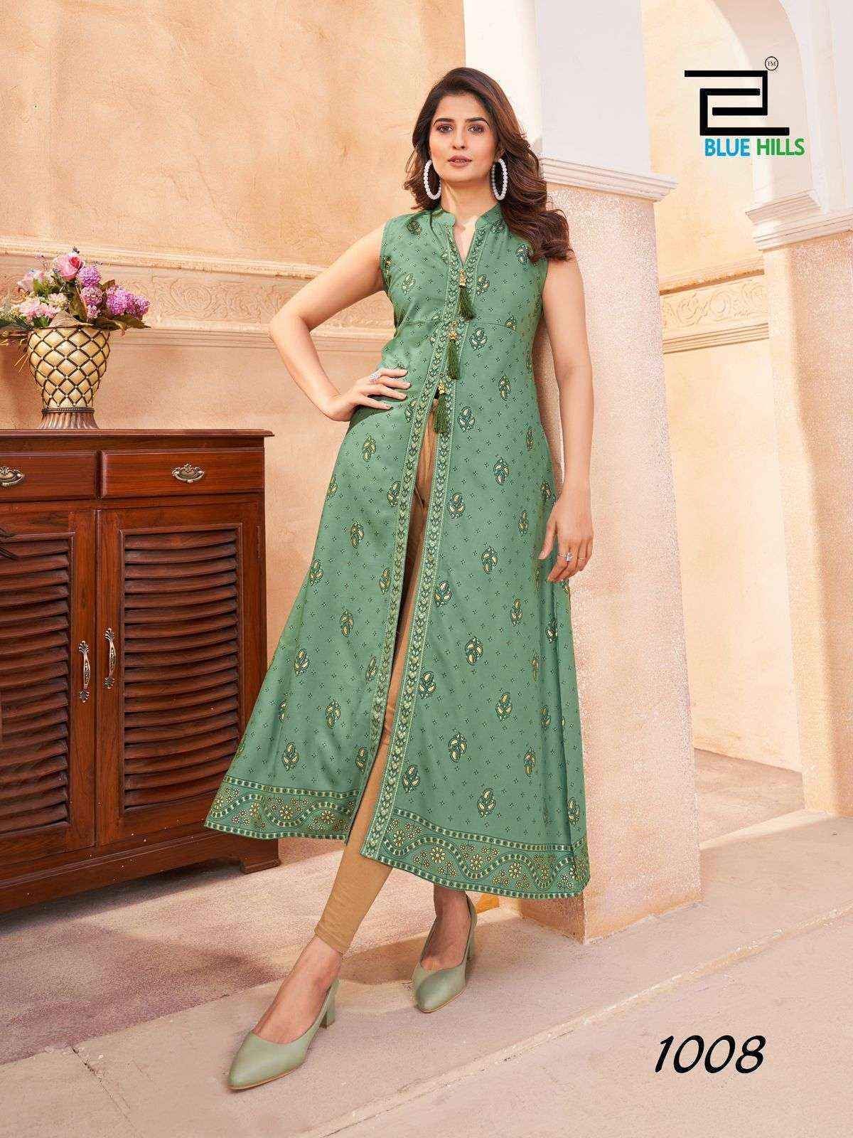Blue Hills Cat Walk Rayon Kurti (8 pcs Catalogue)