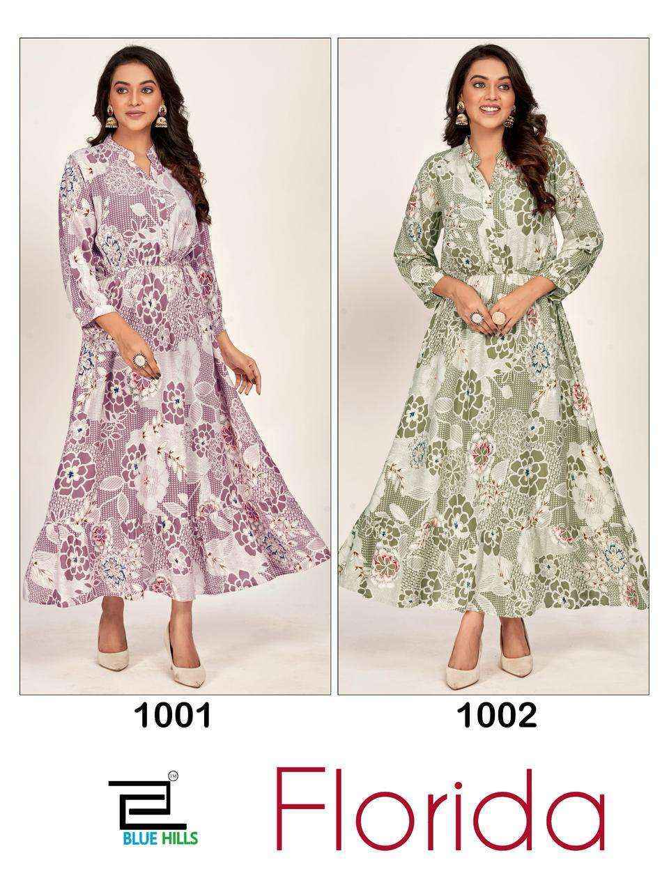 Blue Hills Florida Rayon gown 2 pcs Catalogue