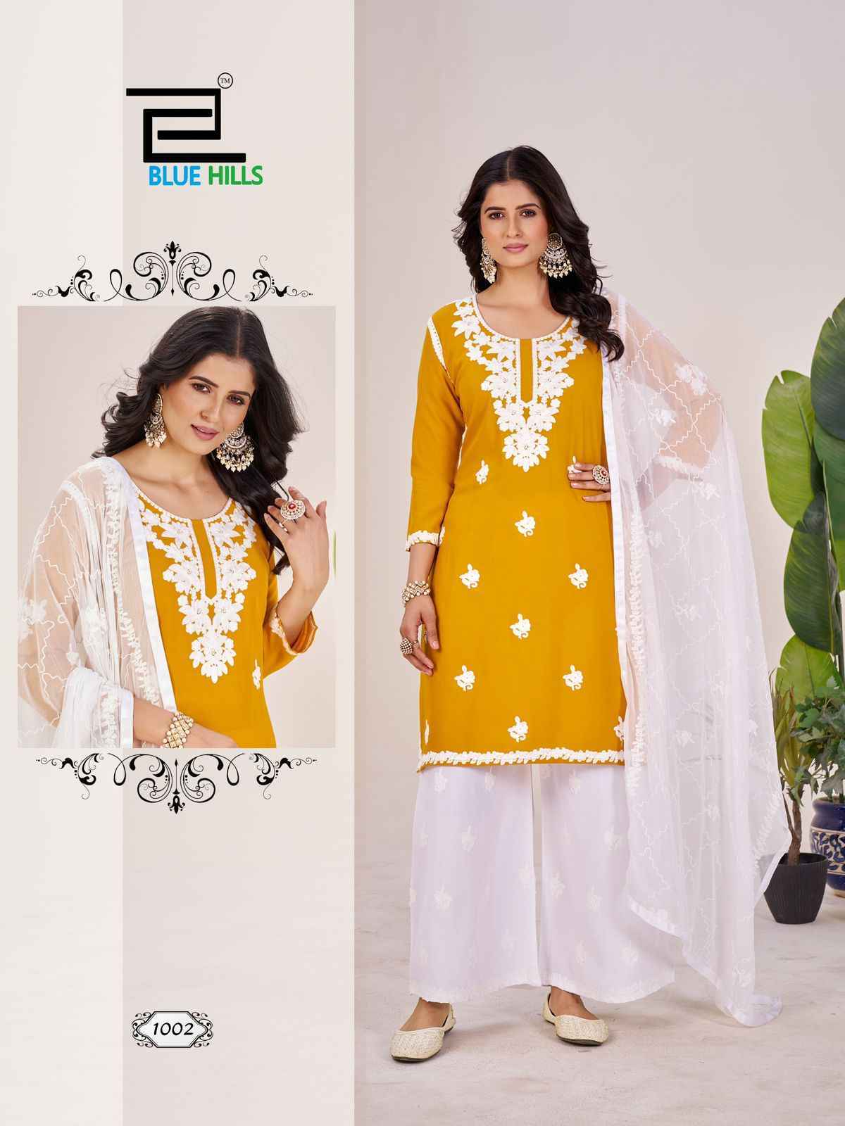 Blue Hills Heer Rayon Readymade Suit (4 pcs Catalogue)