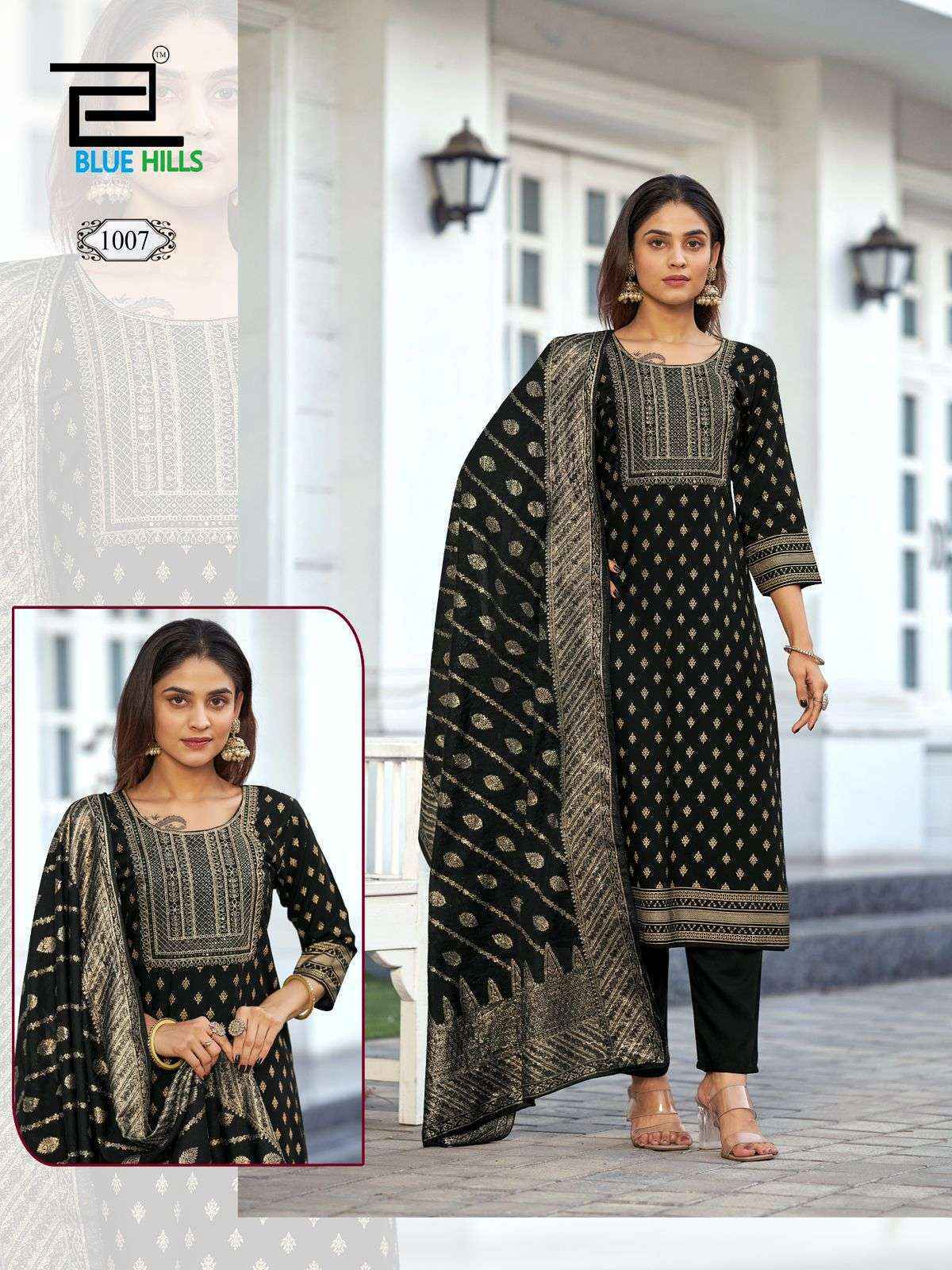 Blue Hills Madhuri Rayon Readymade Suit (8 pcs Catalogue)