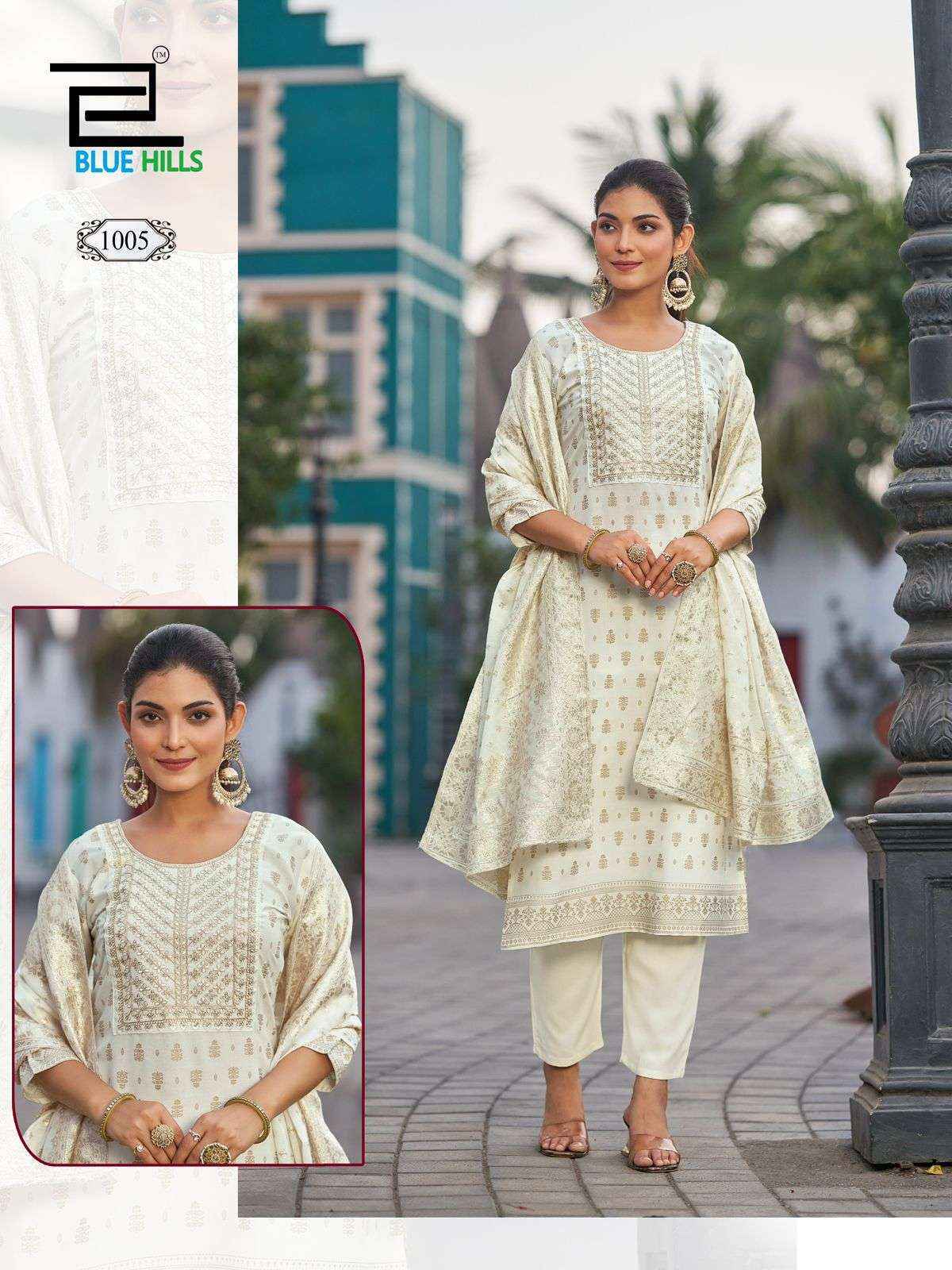 Blue Hills Madhuri Rayon Readymade Suit (8 pcs Catalogue)