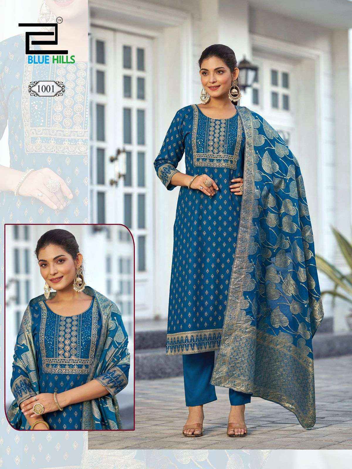 Blue Hills Madhuri Rayon Readymade Suit (8 pcs Catalogue)