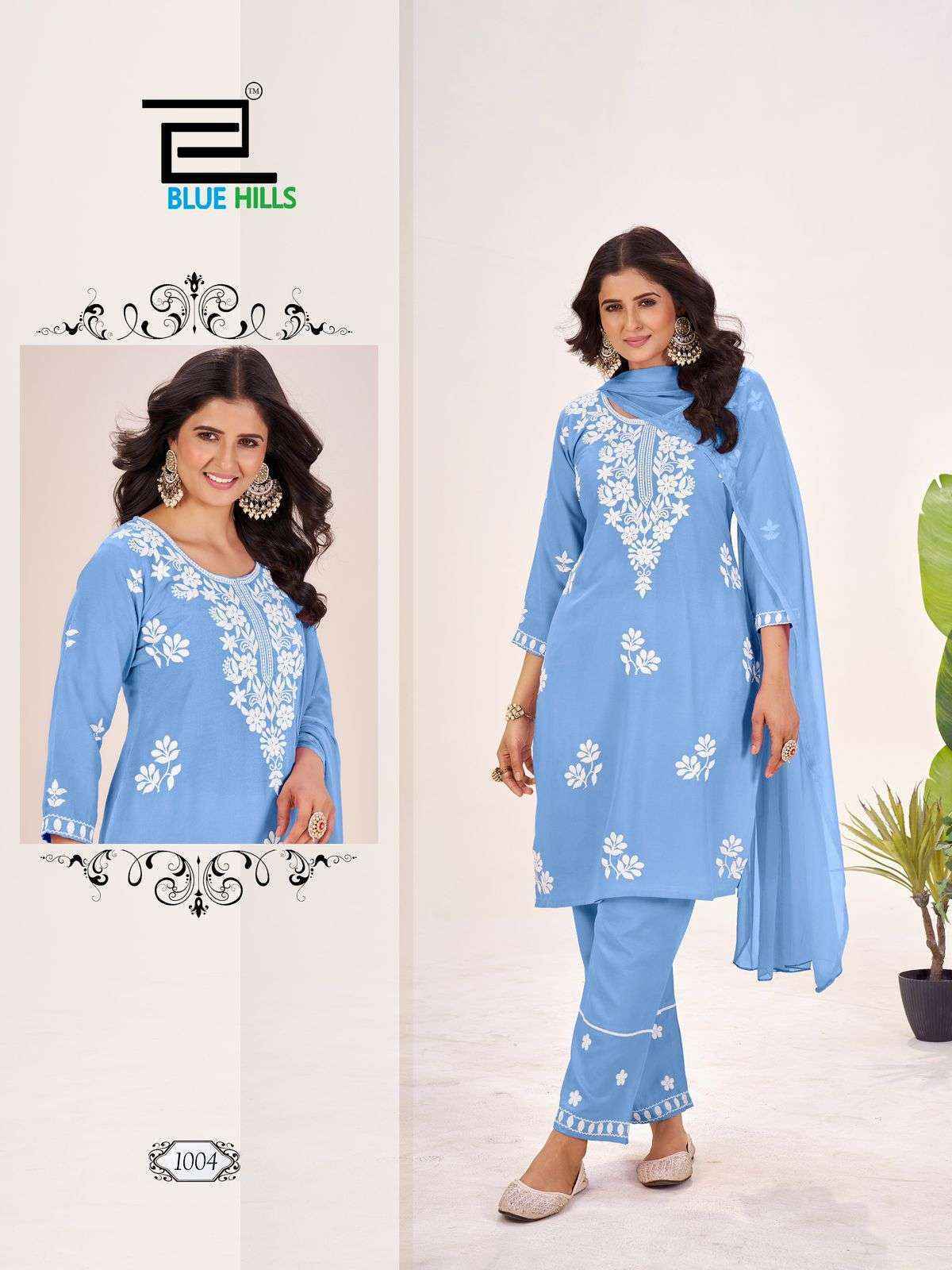 Blue Hills Summer Feels Rayon Readymade Suit (4 pcs Catalogue)