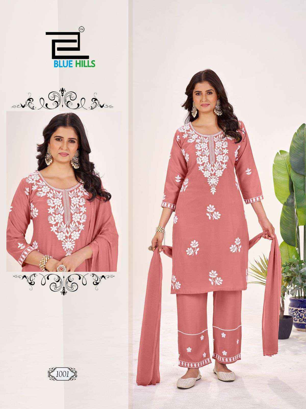 Blue Hills Summer Feels Rayon Readymade Suit (4 pcs Catalogue)