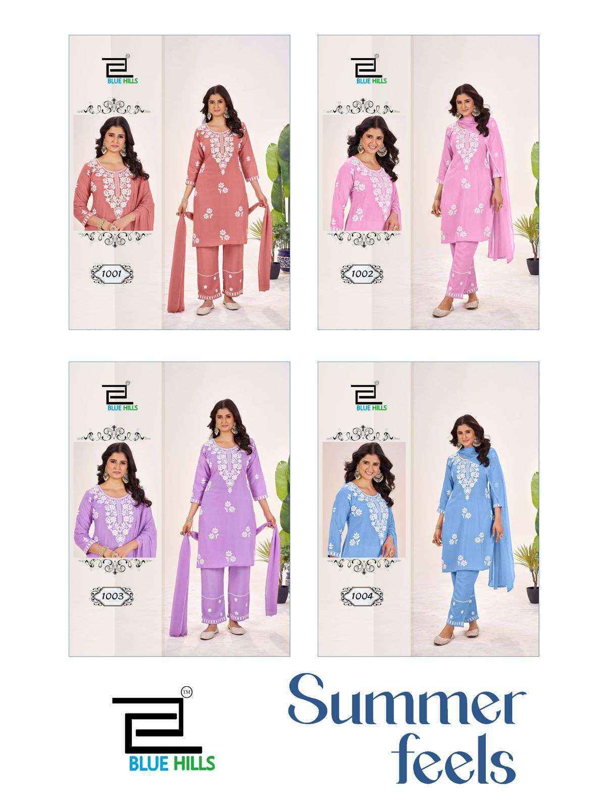 Blue Hills Summer Feels Rayon Readymade Suit (4 pcs Catalogue)