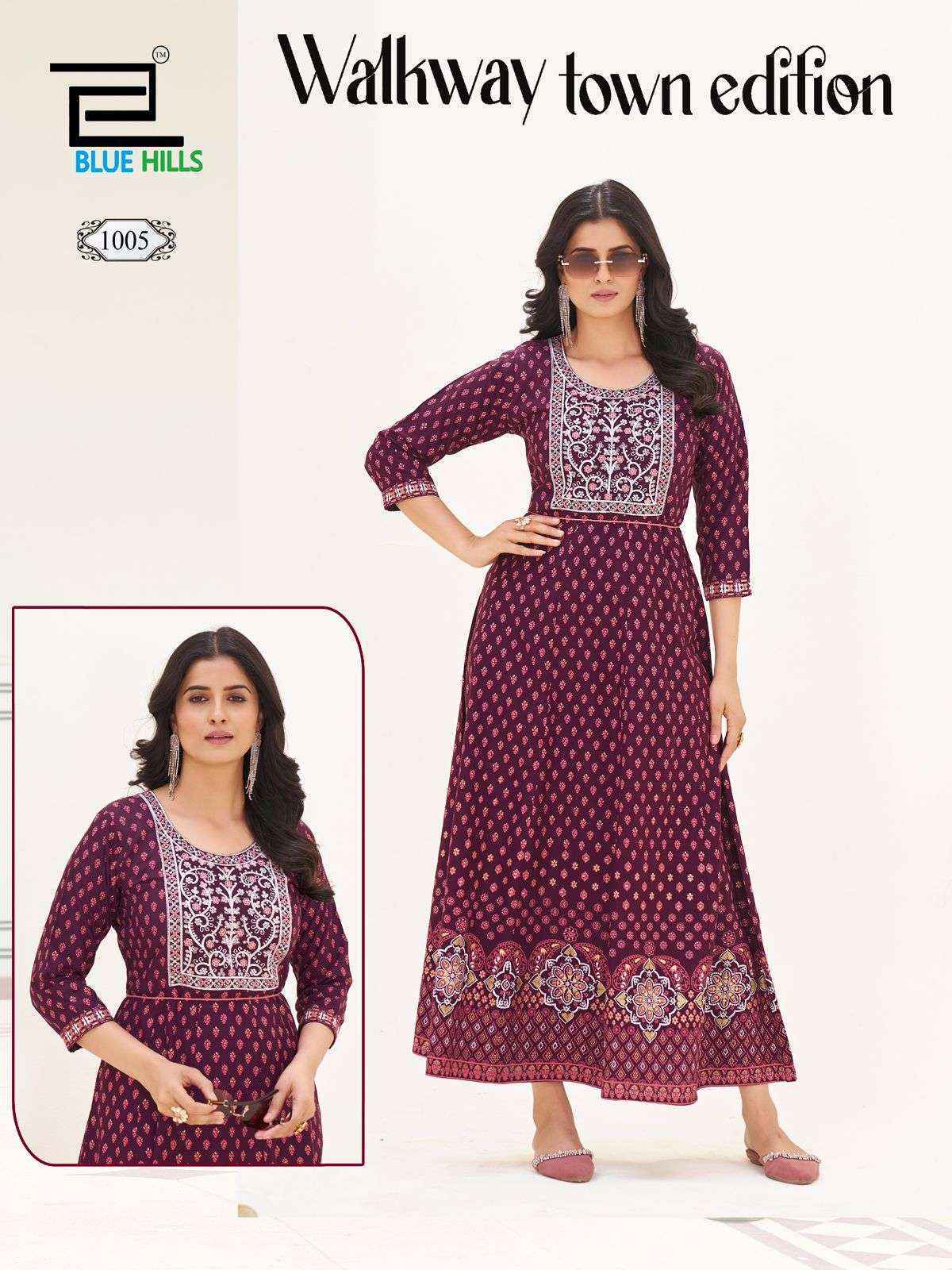 Blue Hills Walkway Town Edition Rayon Gown (5 pcs Catalogue)