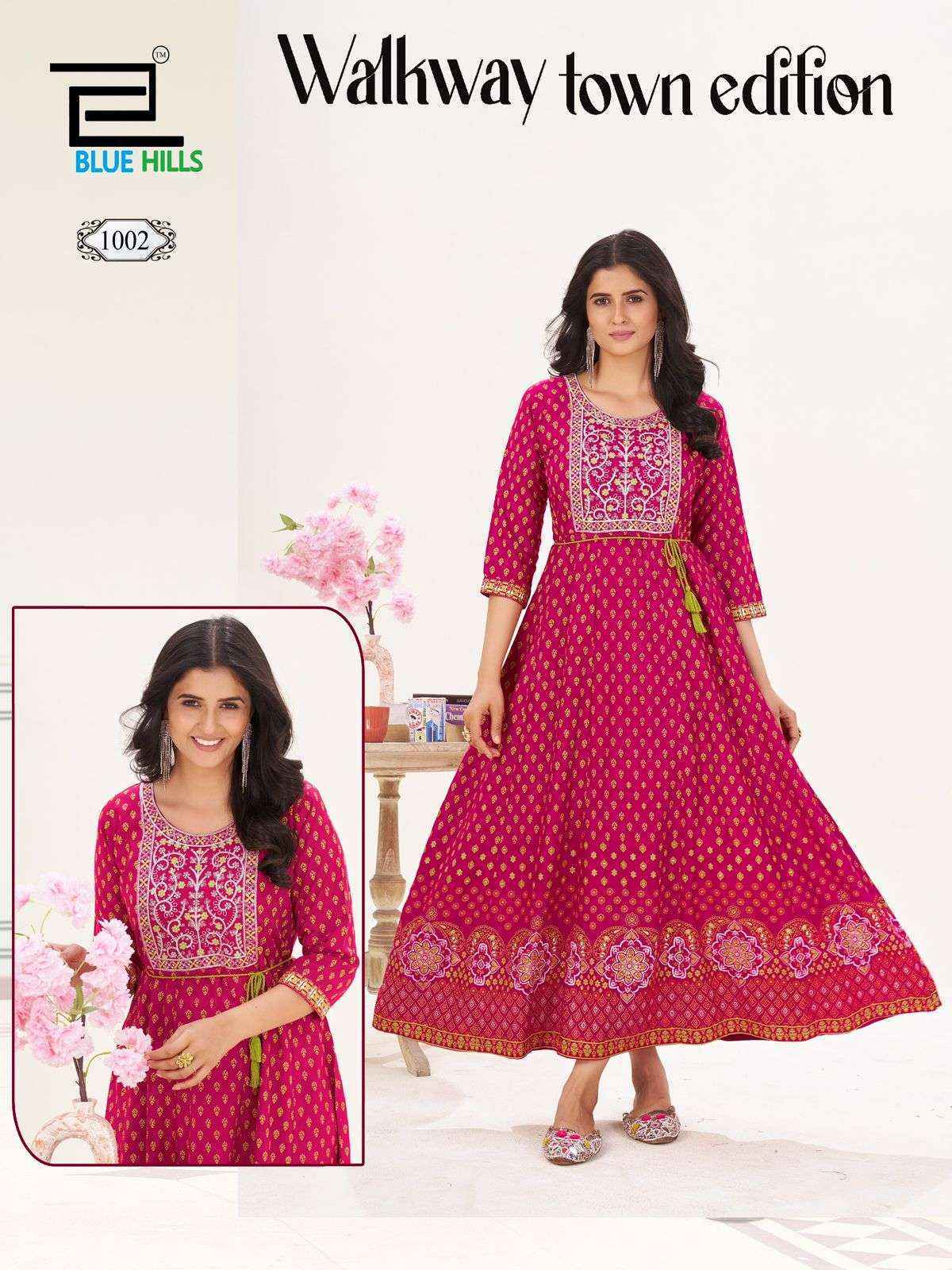 Blue Hills Walkway Town Edition Rayon Gown (5 pcs Catalogue)