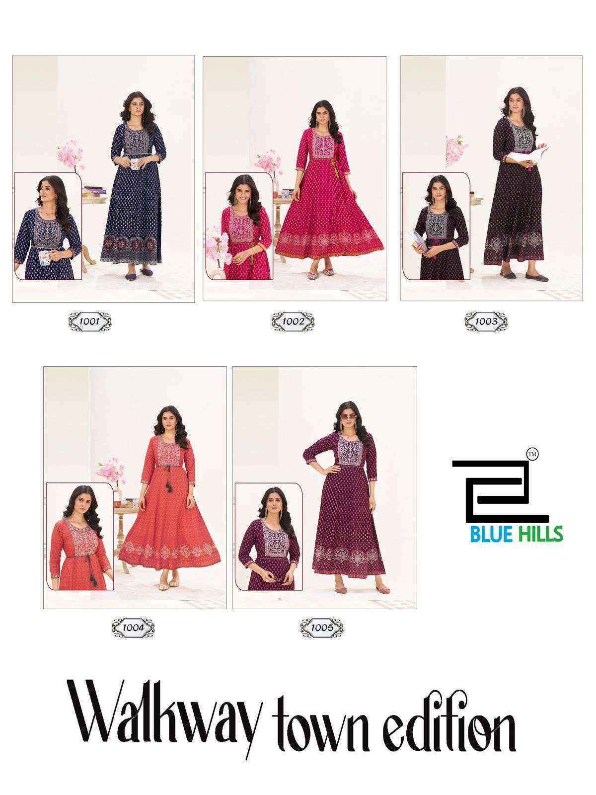 Blue Hills Walkway Town Edition Rayon Gown (5 pcs Catalogue)