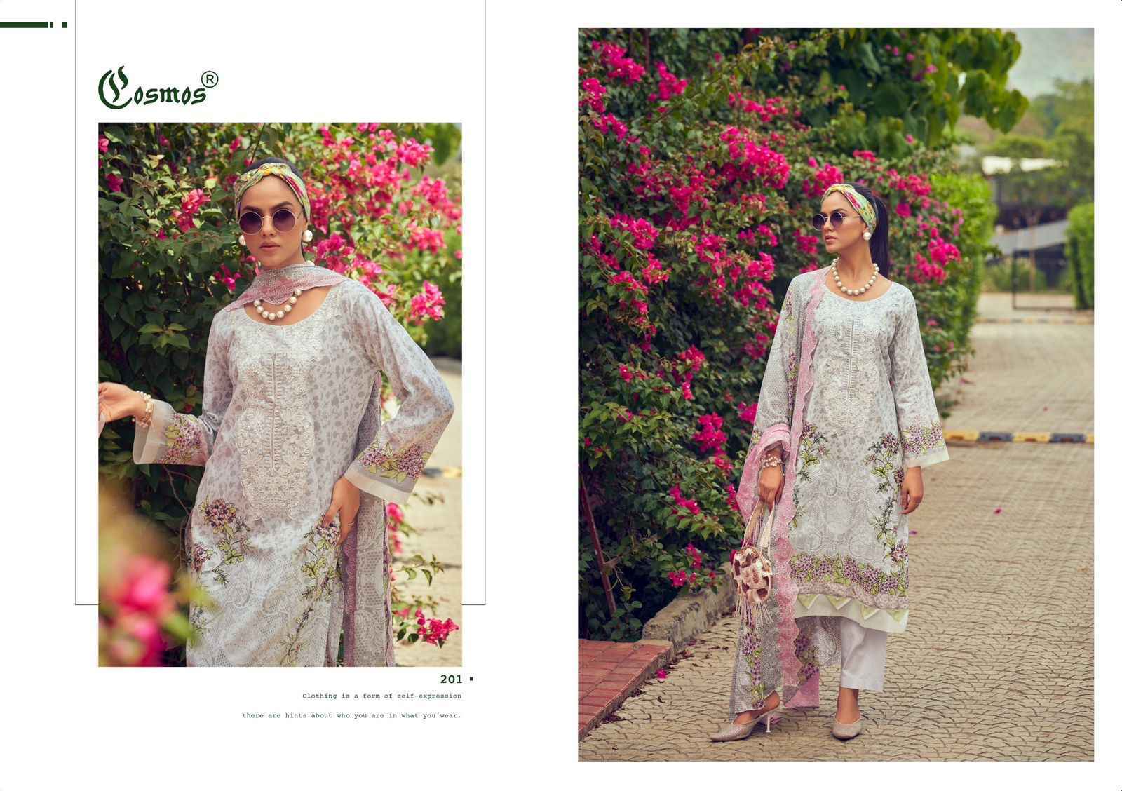 Cosmos Needle Wonder Vol-2 Lawn Cotton Dress Material (8 pcs Catalogue)
