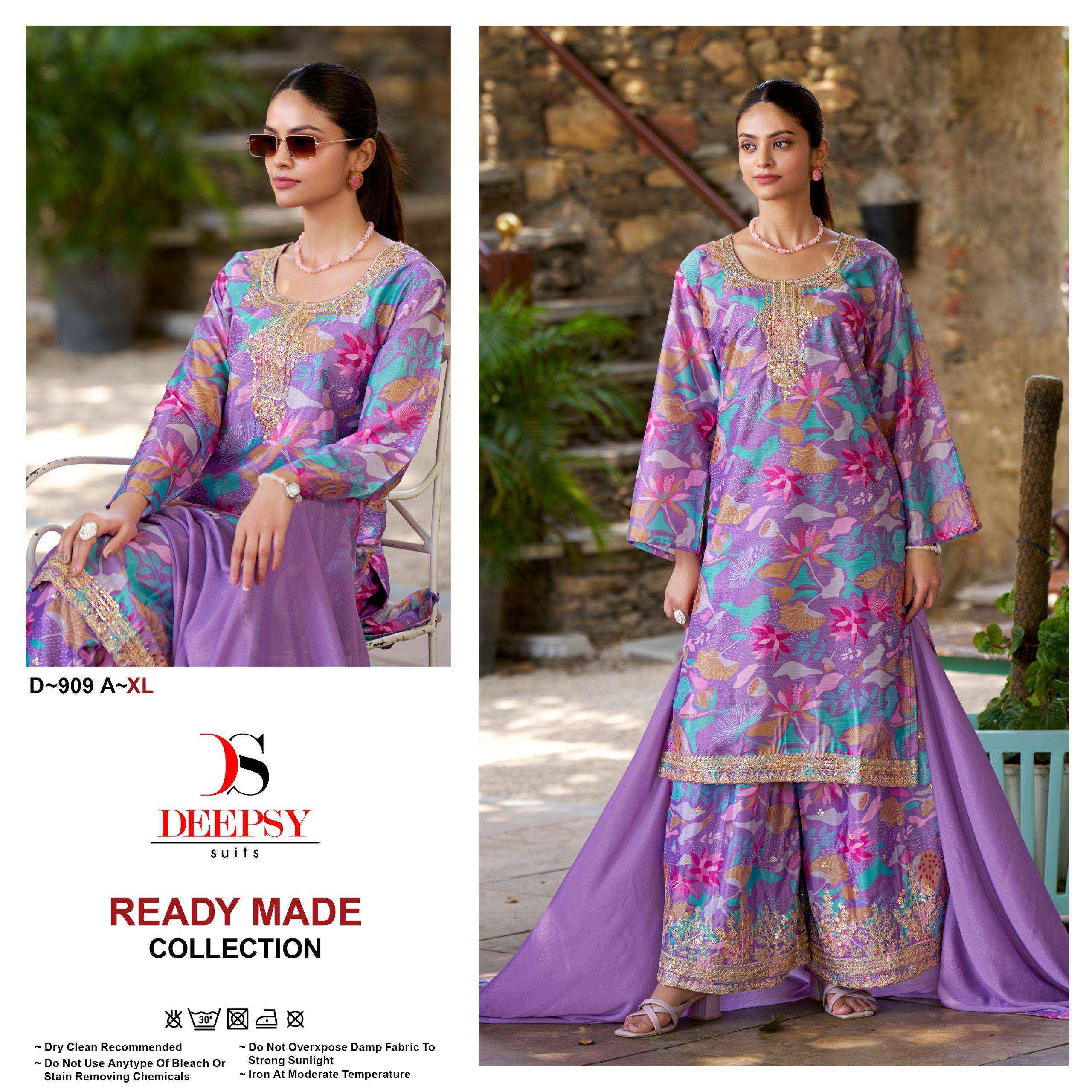 Deepsy D 909 Readymade Chinon Dress 4 pcs Catalogue