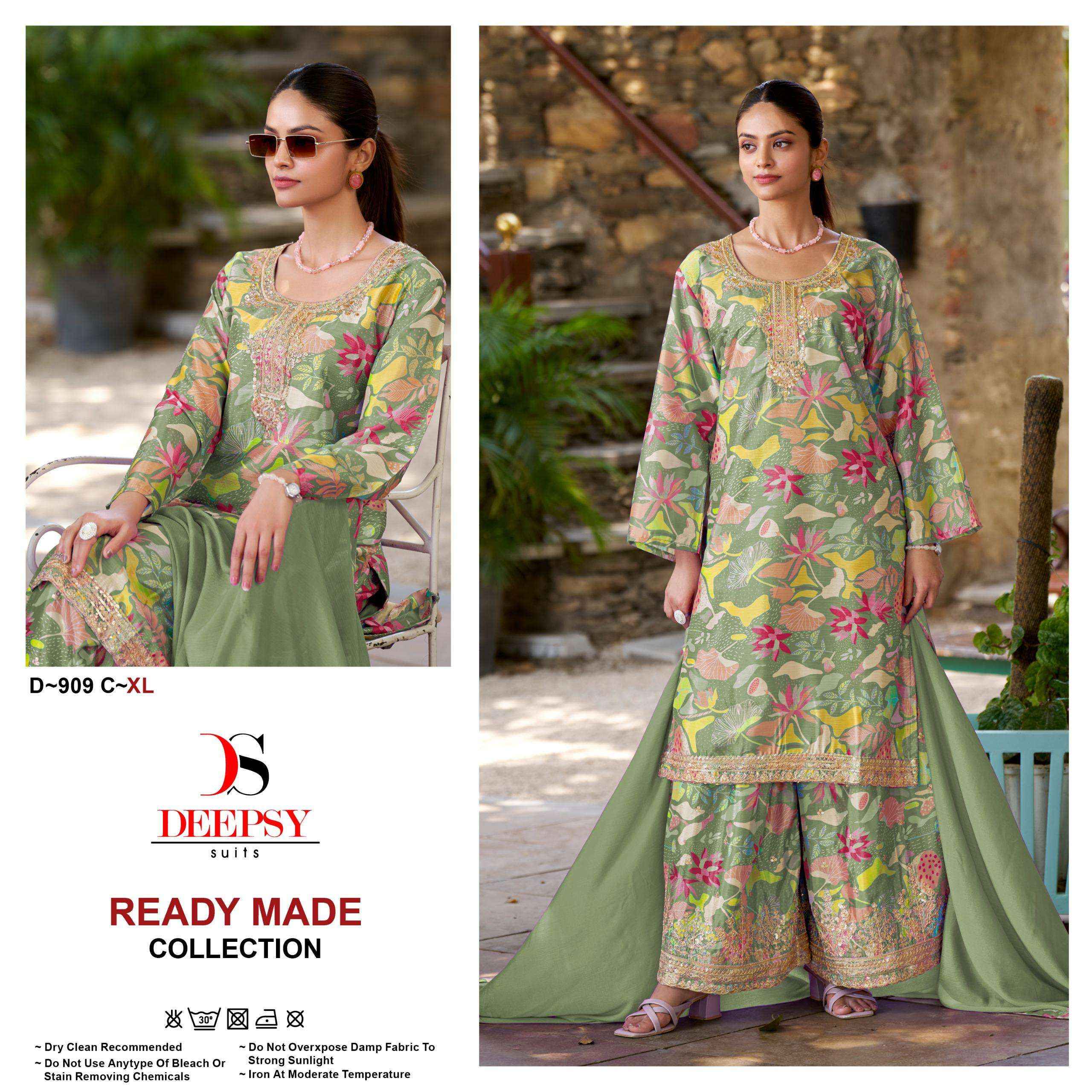 Deepsy D 909 Readymade Chinon Dress 4 pcs Catalogue