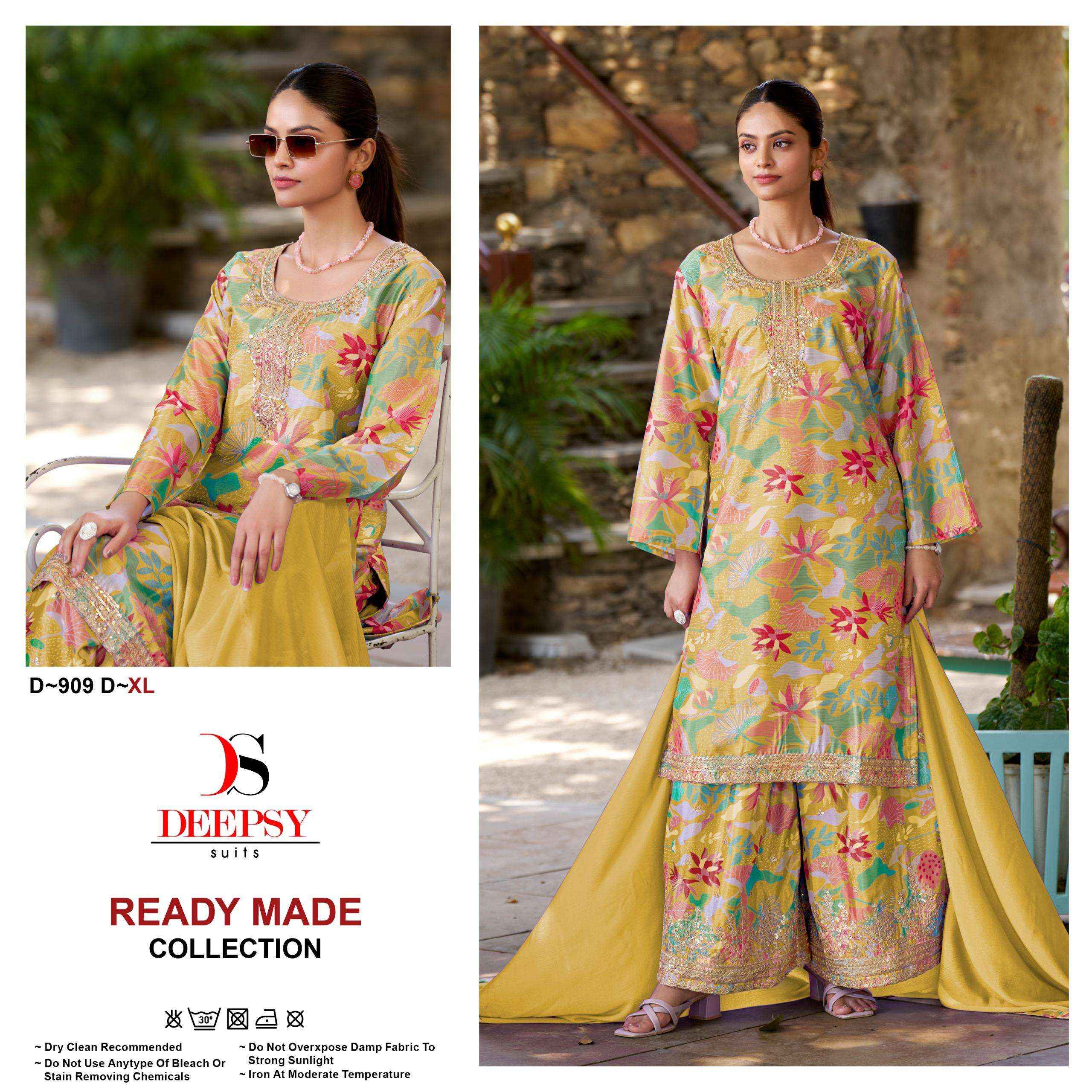 Deepsy D 909 Readymade Chinon Dress 4 pcs Catalogue