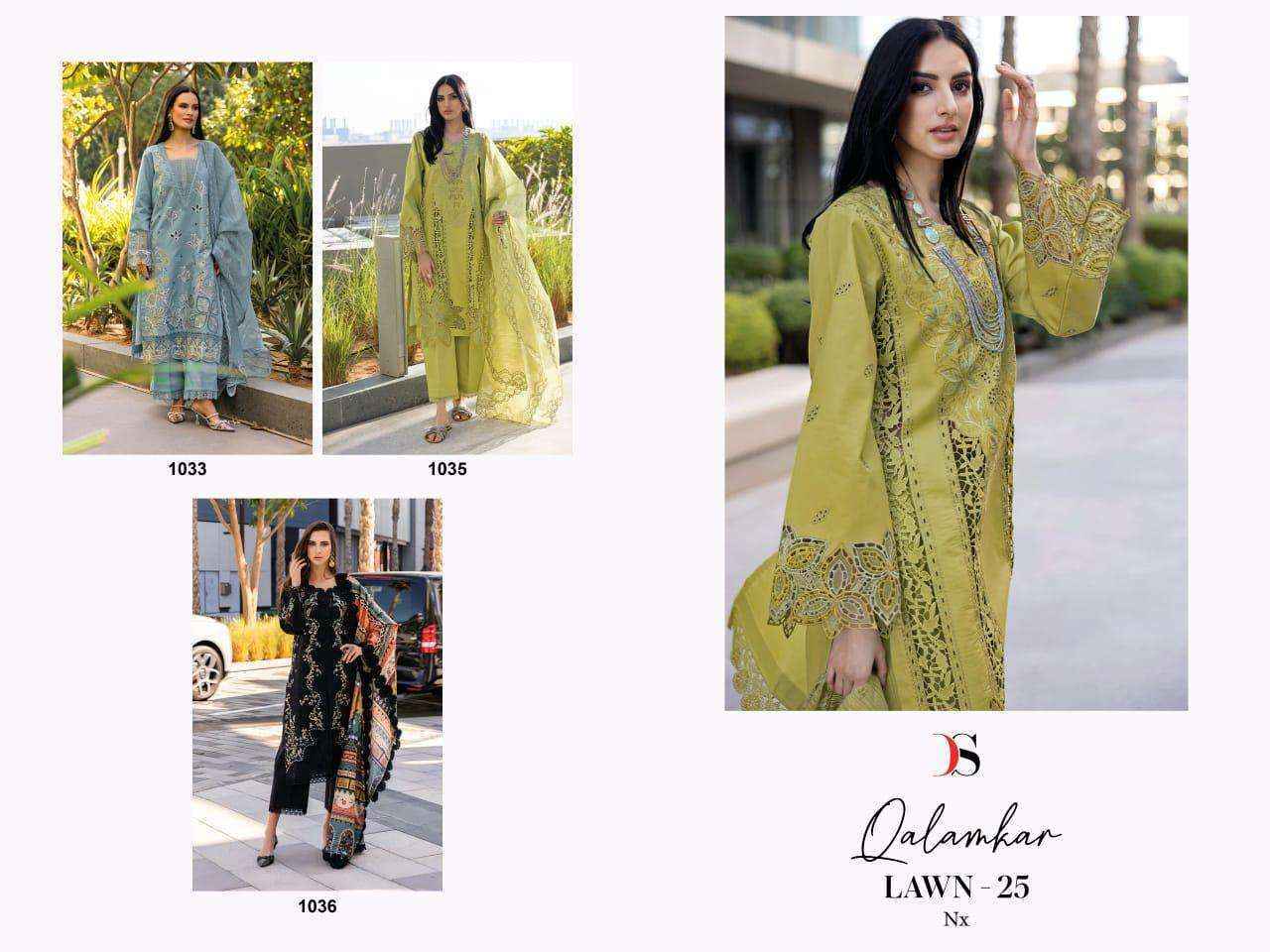 Deepsy Qalamkar Lawn 25 Nx Cotton Dress Material 3 pcs Catalogue