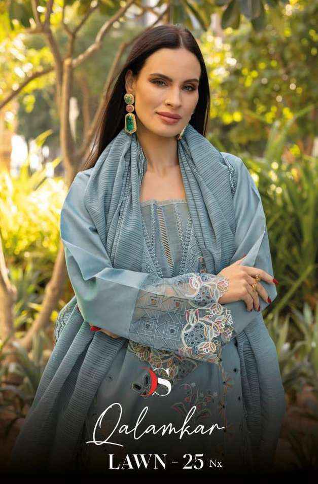 Deepsy Qalamkar Lawn 25 Nx Cotton Dress Material 3 pcs Catalogue